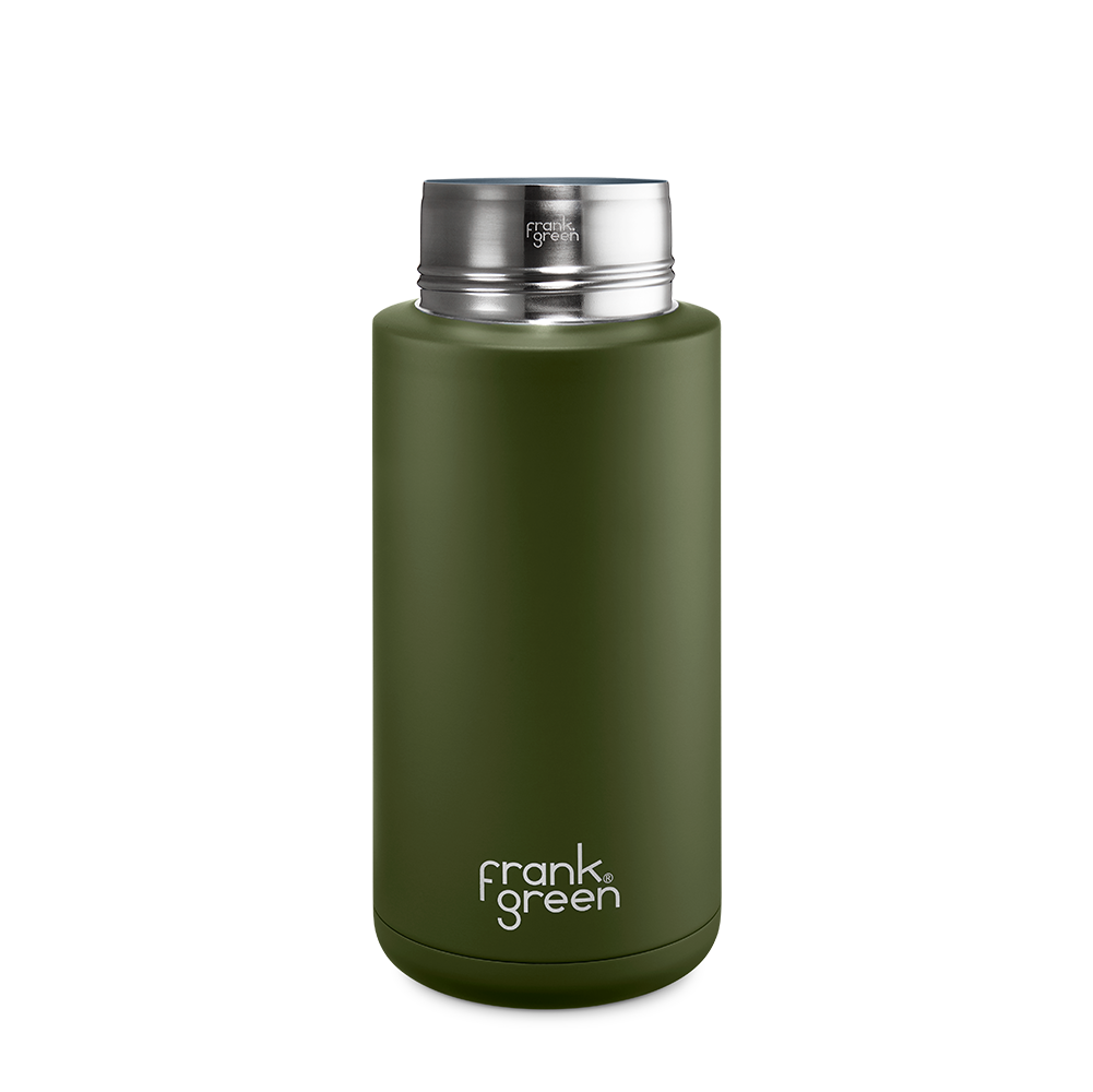 Eco-Friendly Ceramic Reusable Water Bottle - 34oz (1000ml) Leak-Proof & Insulated - Perfect for Gym, Hiking, Office & Travel