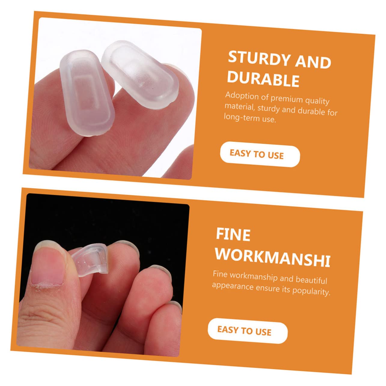 Lurrose 25 Pairs Silicone Nose Pads for Glasses - Comfortable Eyewear Nose Pad Replacement Accessories - Perfect for Reading, Computer Work and Everyday Use