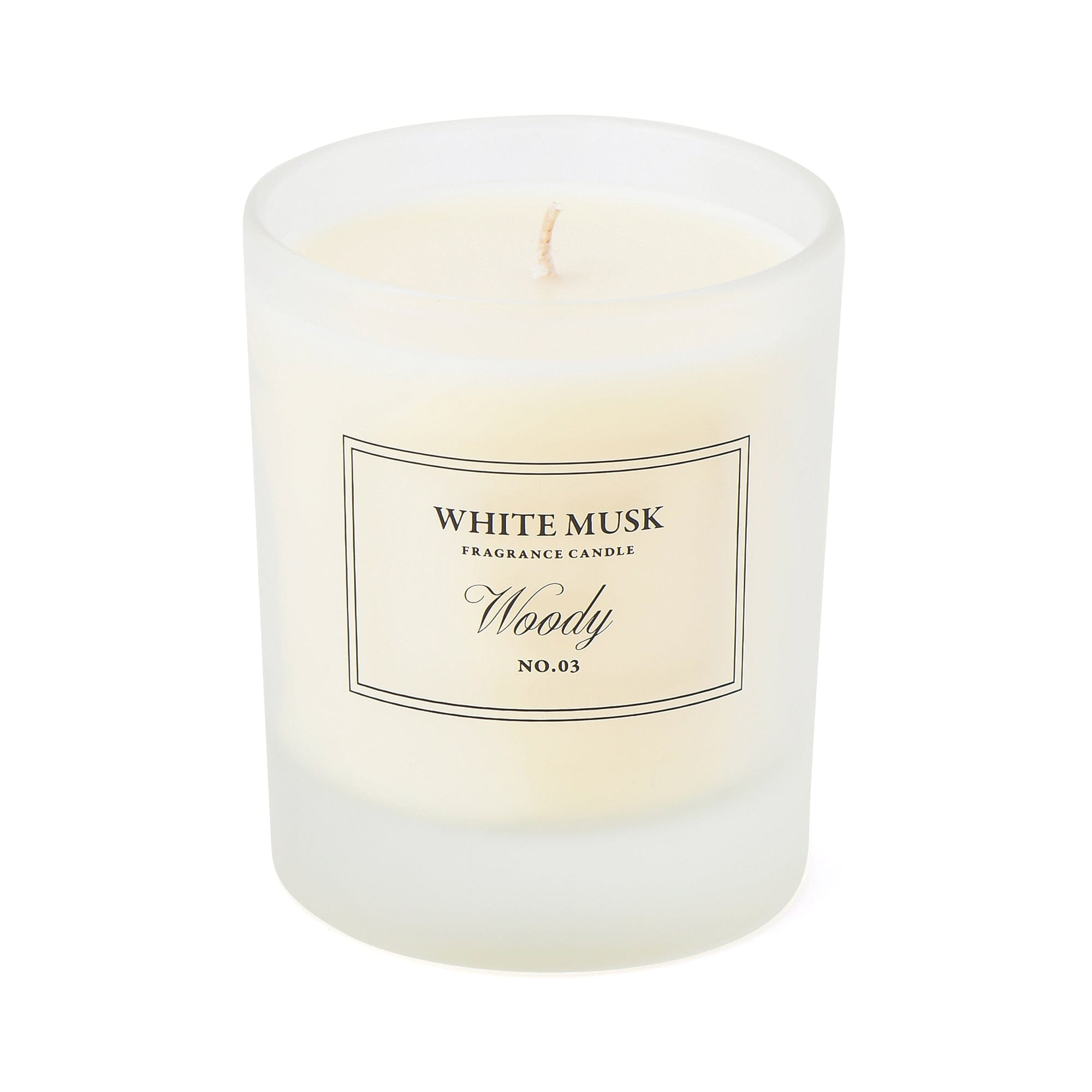 Classic Flower White Musk Woody Scented Candle - Long Lasting Aromatherapy for Home, Bedroom & Relaxation