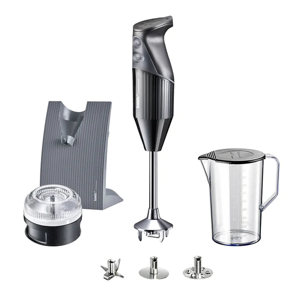 Bamix® SwissLine Immersion Hand Blender - Powerful 200W Motor for Smoothies, Soups & Sauces - Available in Black & Light Grey/White - Perfect for Kitchen, Restaurant & Home Cooking
