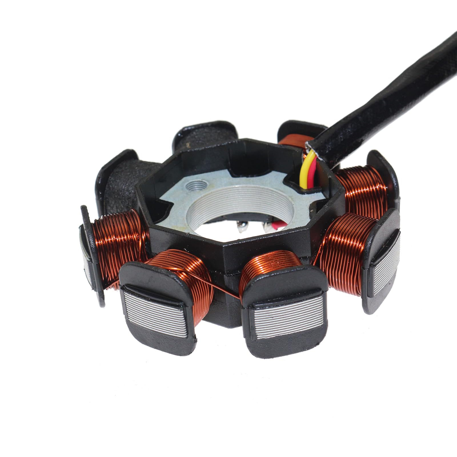 High-Performance Ignition Stator Magneto 4-Wire AC 8-Pole Coil for Chinese Scooter, Moped, ATV, Go Kart - Compatible with 4-Stroke GY6 50cc 80cc 100cc 139QMB 139QMA Engines - Perfect for Off-Road Adventures and Urban Commuting