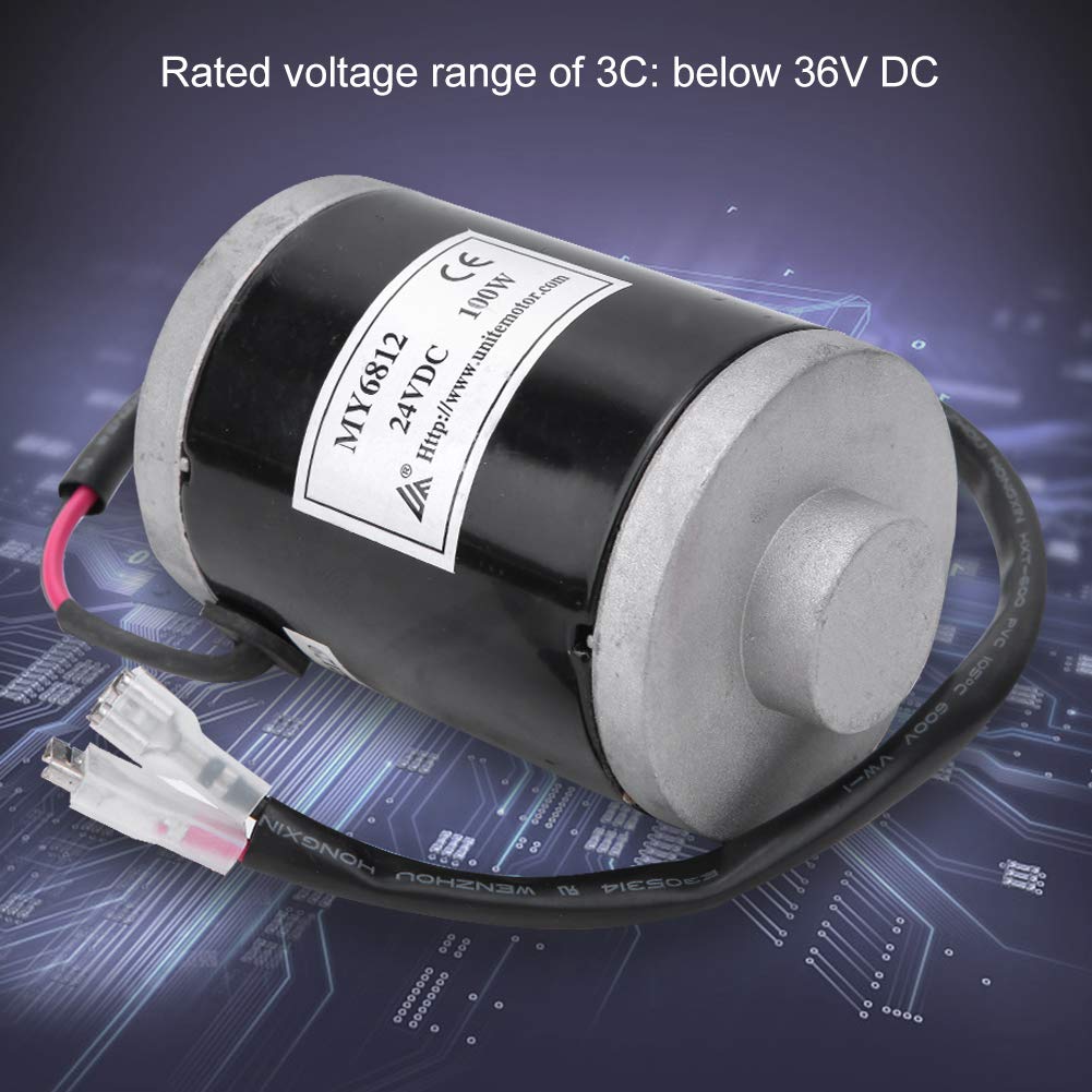 24V 100W High Speed Brushed Electric Motor with Belt Pulley - MY6812 Replacement for Electric Scooters, E-Bikes & DIY Projects | Perfect for Home Repairs, Hobby Models & Power Tools Accessories