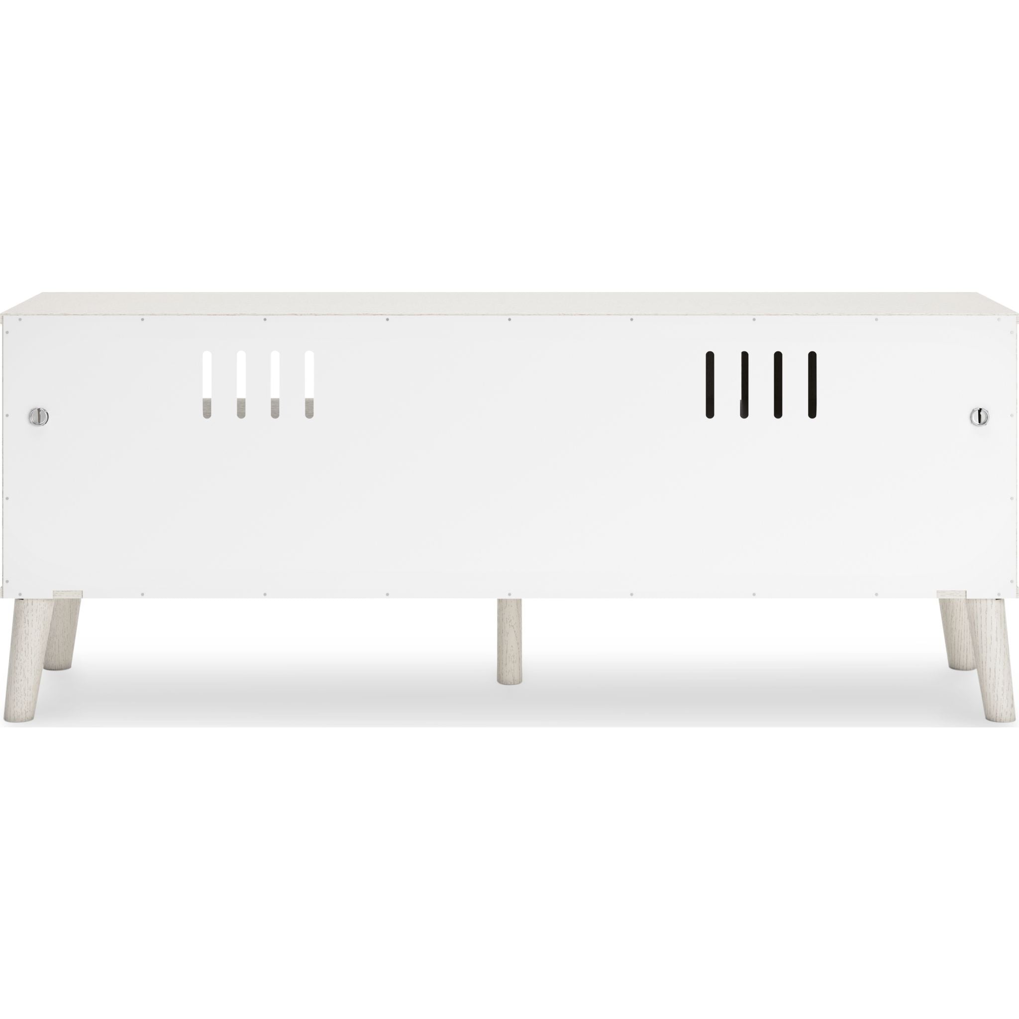 Aprilyn Modern TV Stand for Living Room - White, Sturdy Wooden Entertainment Center with Storage Shelves for Flat Screen TVs up to 65