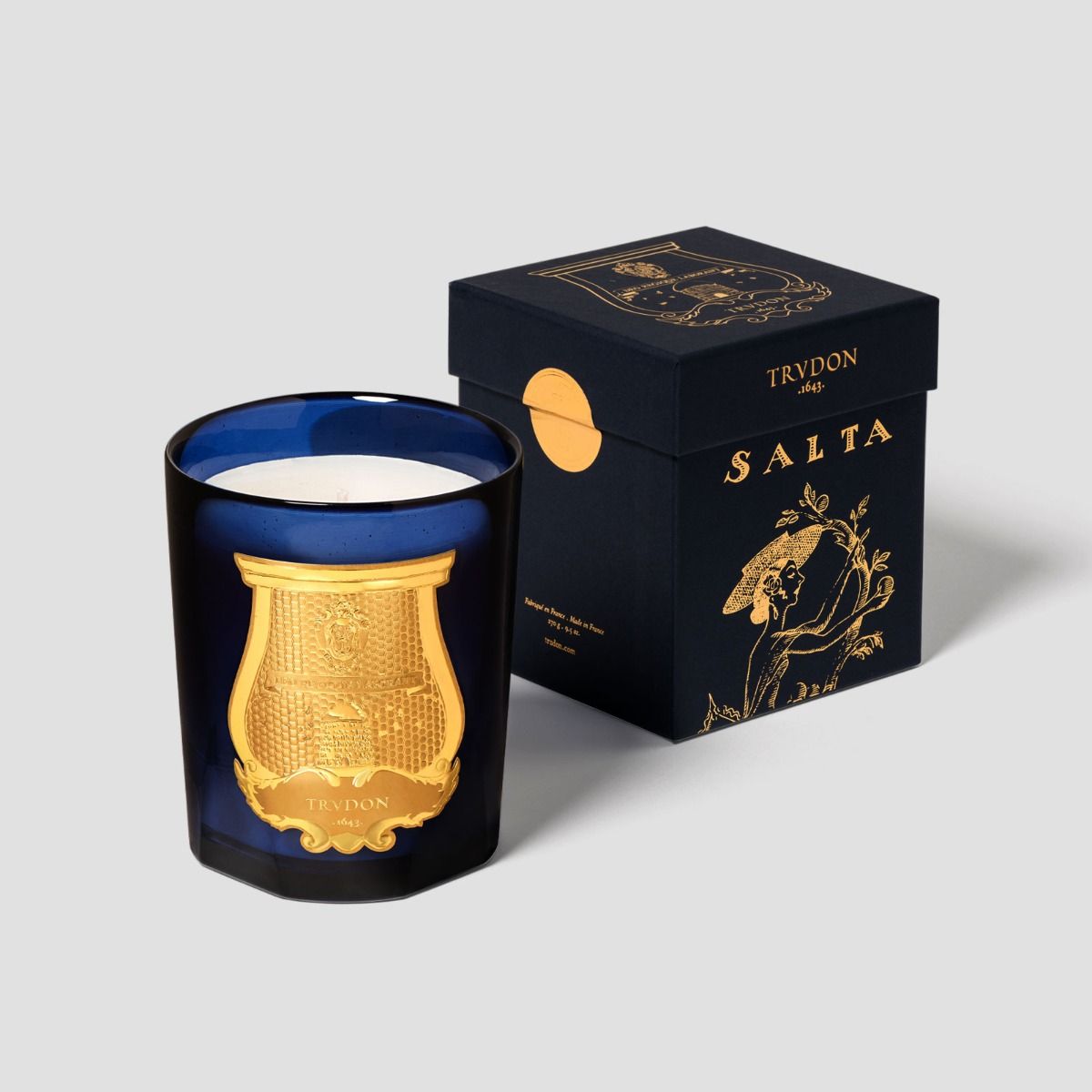 Cire Trudon Salta Scented Candle - Luxury Home Fragrance for Relaxation & Aromatherapy | Perfect for Living Room, Bedroom & Spa Decor