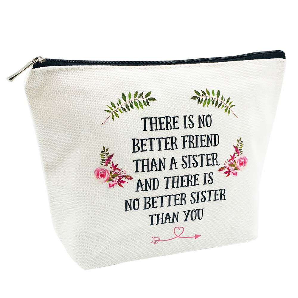 Best Sister Like Friend Makeup Bag - Cute Cosmetic Pouch for Women - Perfect Gift for Sisters, Best Friends & Bridesmaids - Great for Travel, Parties & Everyday Use