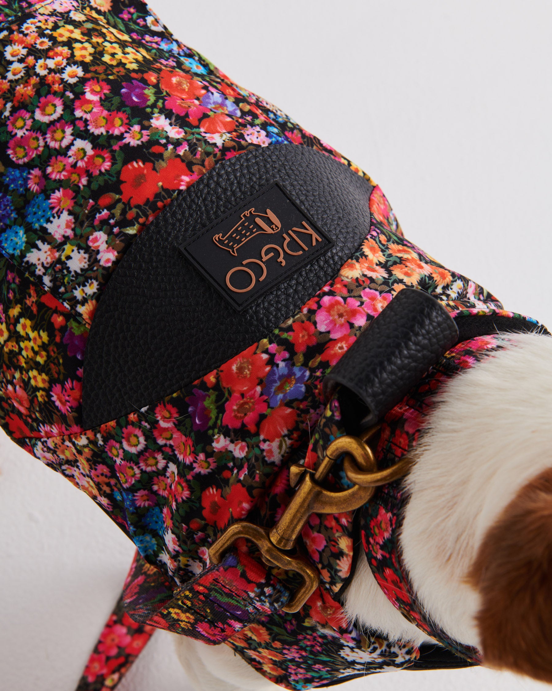 Forever Floral Black Dog Jacket - Waterproof & Stylish Pet Coat for Small to Medium Dogs - Perfect for Outdoor Walks, Winter Protection & Fashionable Pet Apparel