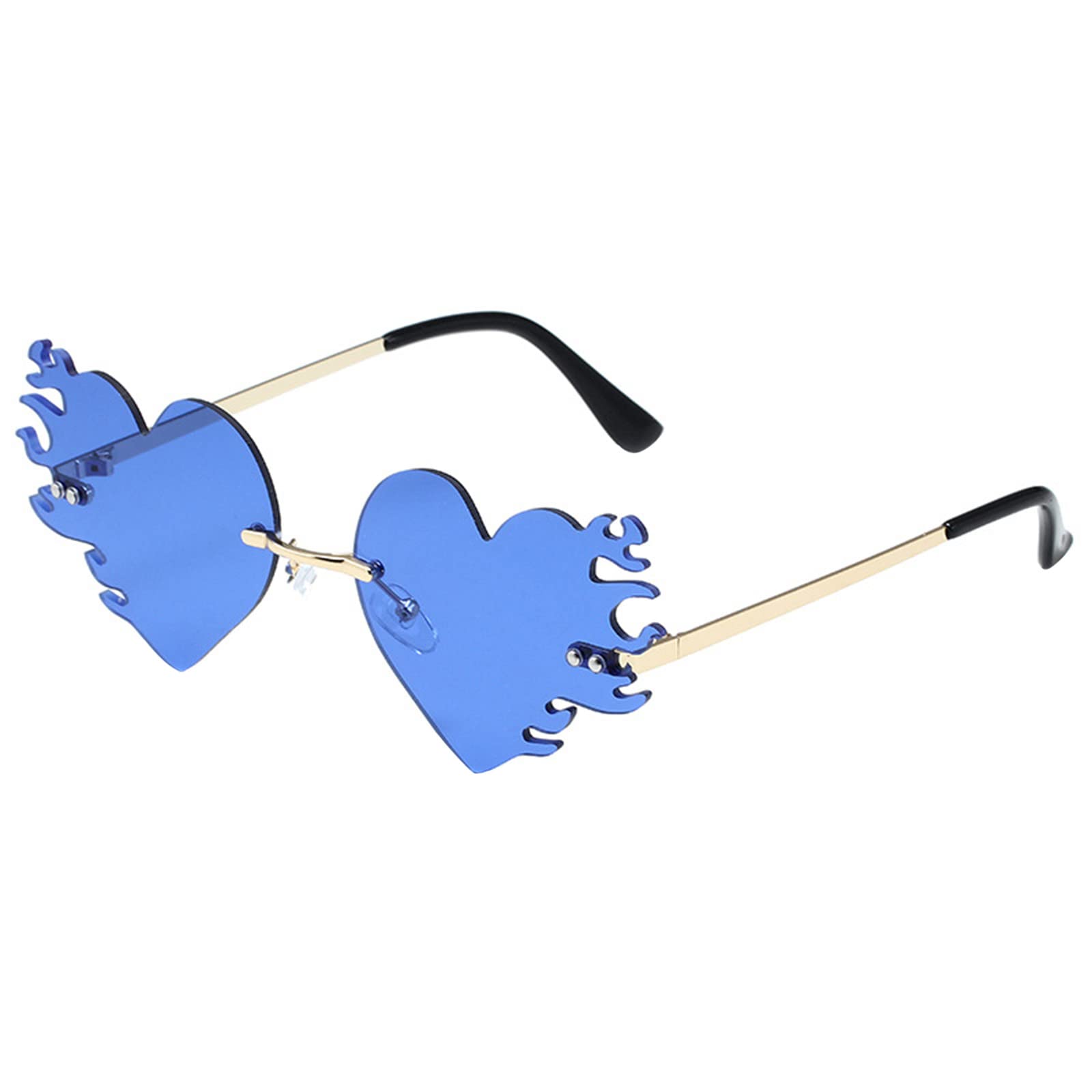 Vintage Heart-Shaped Sunglasses - Retro Tone Unisex Aviator Glasses for Women & Men | Perfect for Summer, Beach, and Outdoor Fashion Accessories