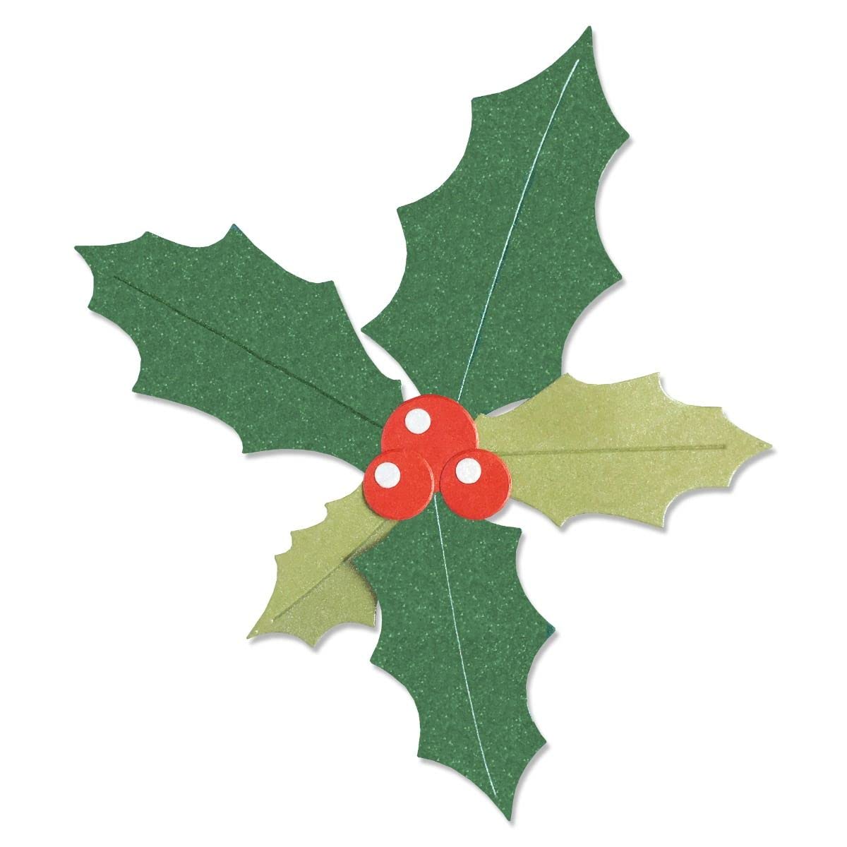 Sizzix 665026 Thinlits Die - Holly Leaves by Olivia Rose for Card Making, Scrapbooking & DIY Crafts | Perfect for Holiday Greetings & Home Decor