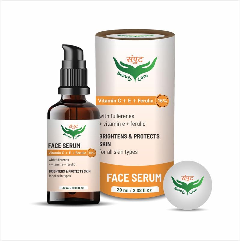 Vitamin C + E Ferulic 16% Face Serum - Brightens & Protects Skin for All Skin Types (30ml) | Anti-Aging, Dark Spot Treatment & Daily Skincare Routine