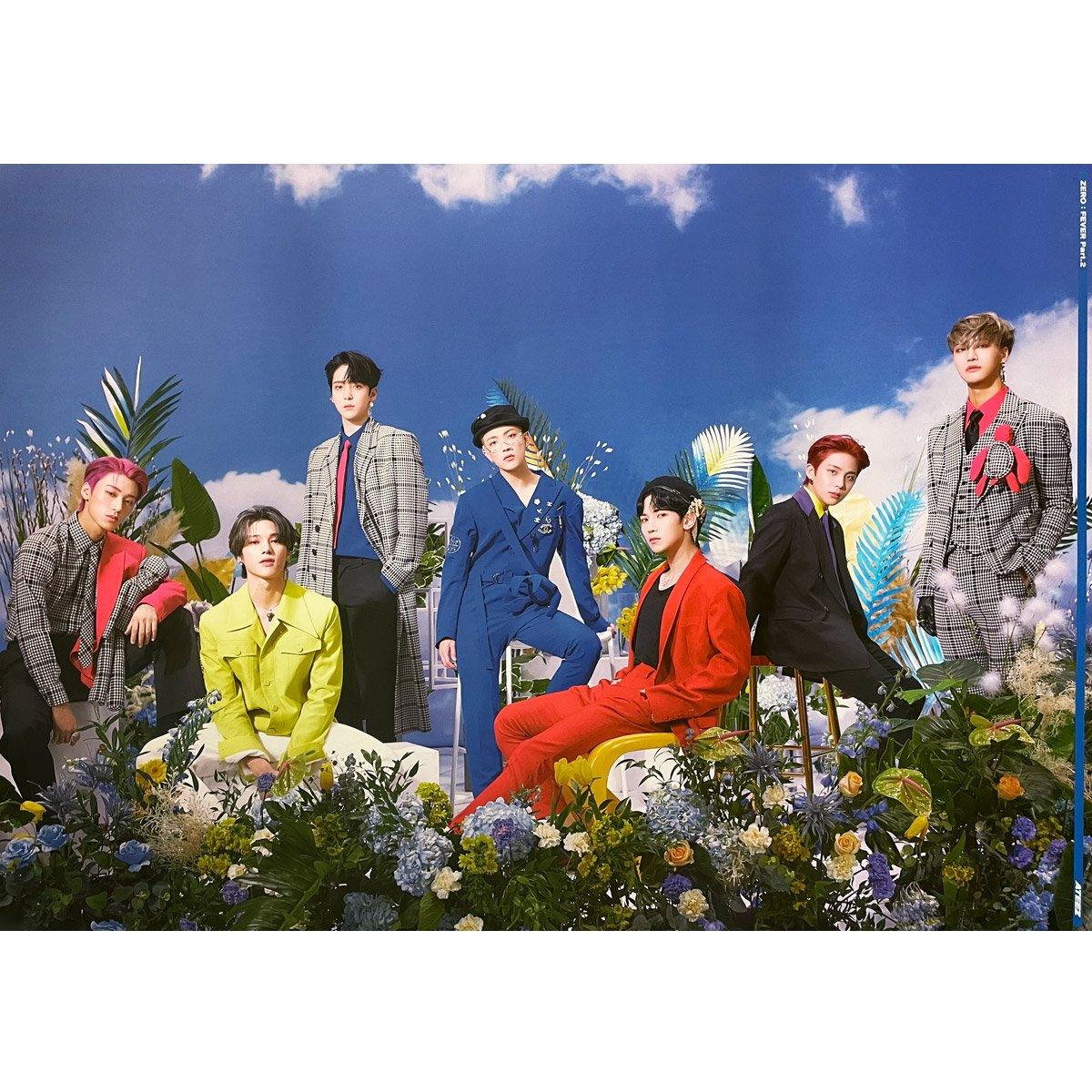 ATEEZ 6TH MINI ALBUM 'ZERO : FEVER PART.2' Official Poster - Kpop Merchandise for Fans, Room Decor & Gift Idea for ATINY