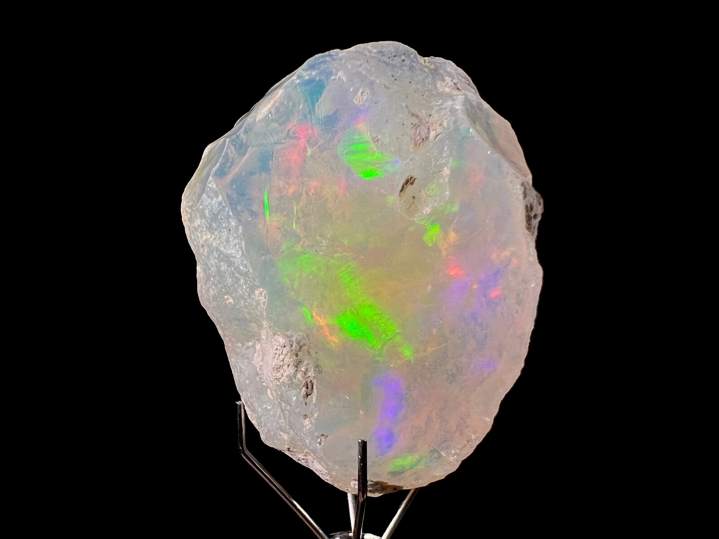 4A Cutting Grade Welo Opal Raw Crystal - October Birthstone for Jewelry Making & Gemstone Collectors | Natural Ethiopian Opal Specimen 50063 for Cabochons, Wire Wrapping & Healing Crystals
