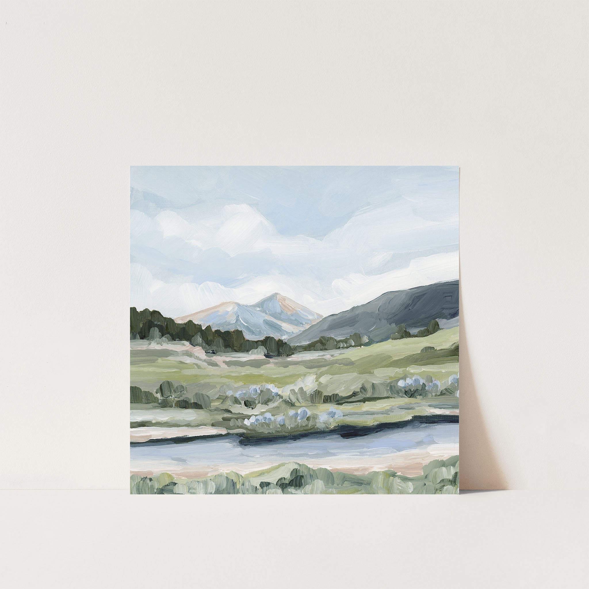 Mountain Landscape Art Print - Premium Wall Decor for Home, Office & Cabin - Nature Scenery Canvas Painting for Living Room, Bedroom & Study