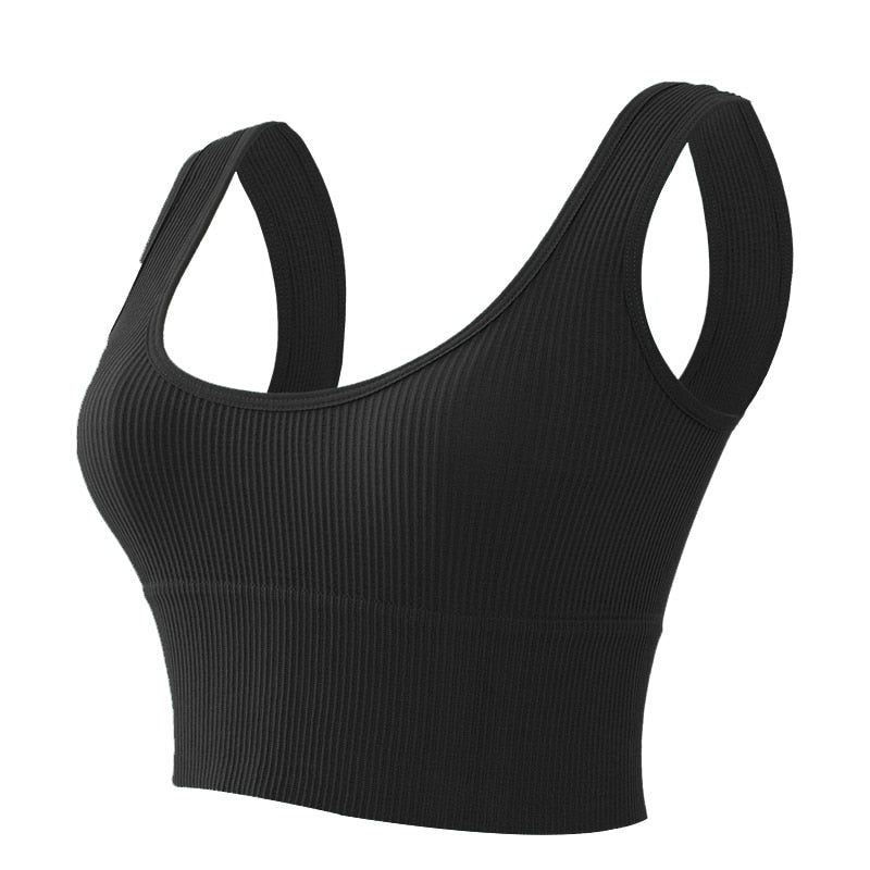 Women's Push Up Cropped Tank Top - Sexy Slim Fit Workout Shirt for Yoga, Gym & Summer Fashion