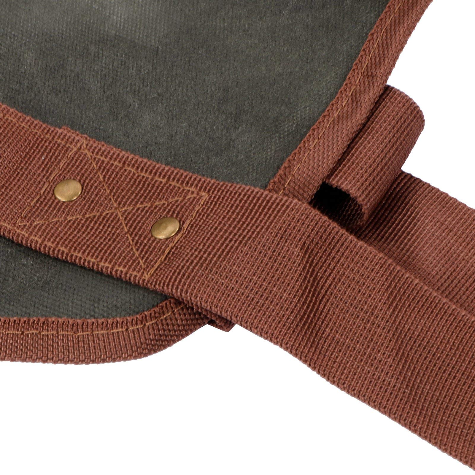 Waterproof Waxed Canvas Firewood Carrier Tote Bag - Heavy Duty Outdoor Log Holder for Camping, Fireplace & Backyard Use