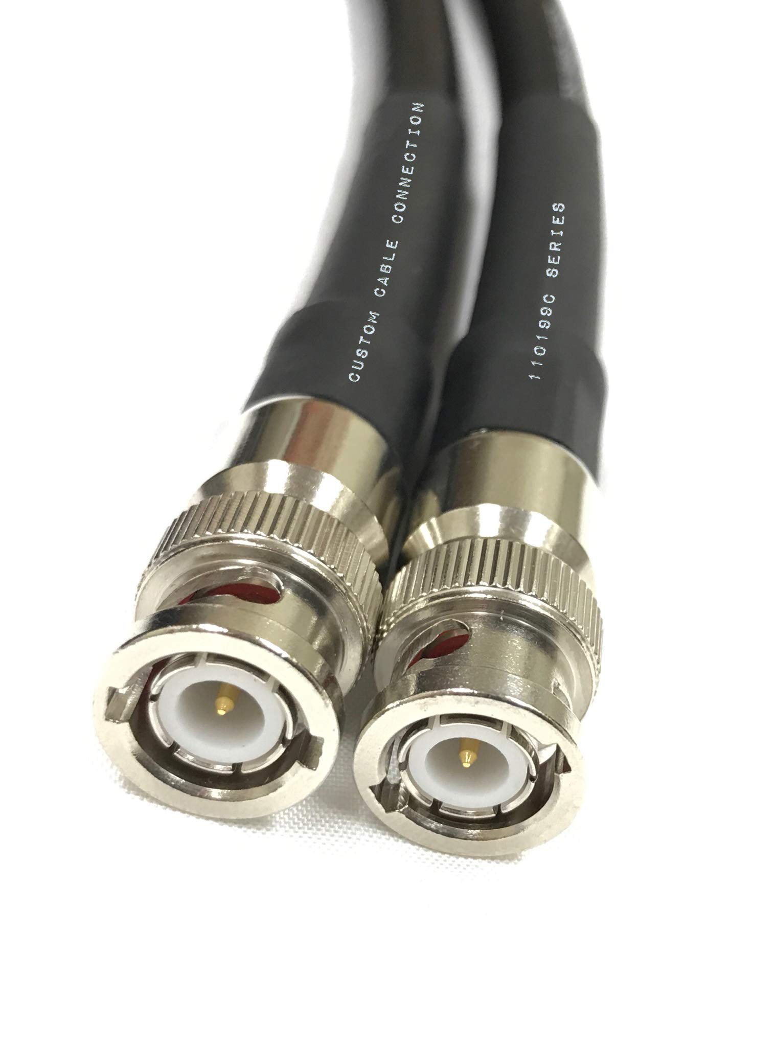 150ft BNC Male to BNC Male LMR400 Low Loss 50 Ohm Coaxial Cable - High Performance Antenna Wire for Ham Radio, CB Radio, WiFi, WLAN & RF Applications - Perfect for Long-Distance Signal Transmission & Outdoor Antenna Setup