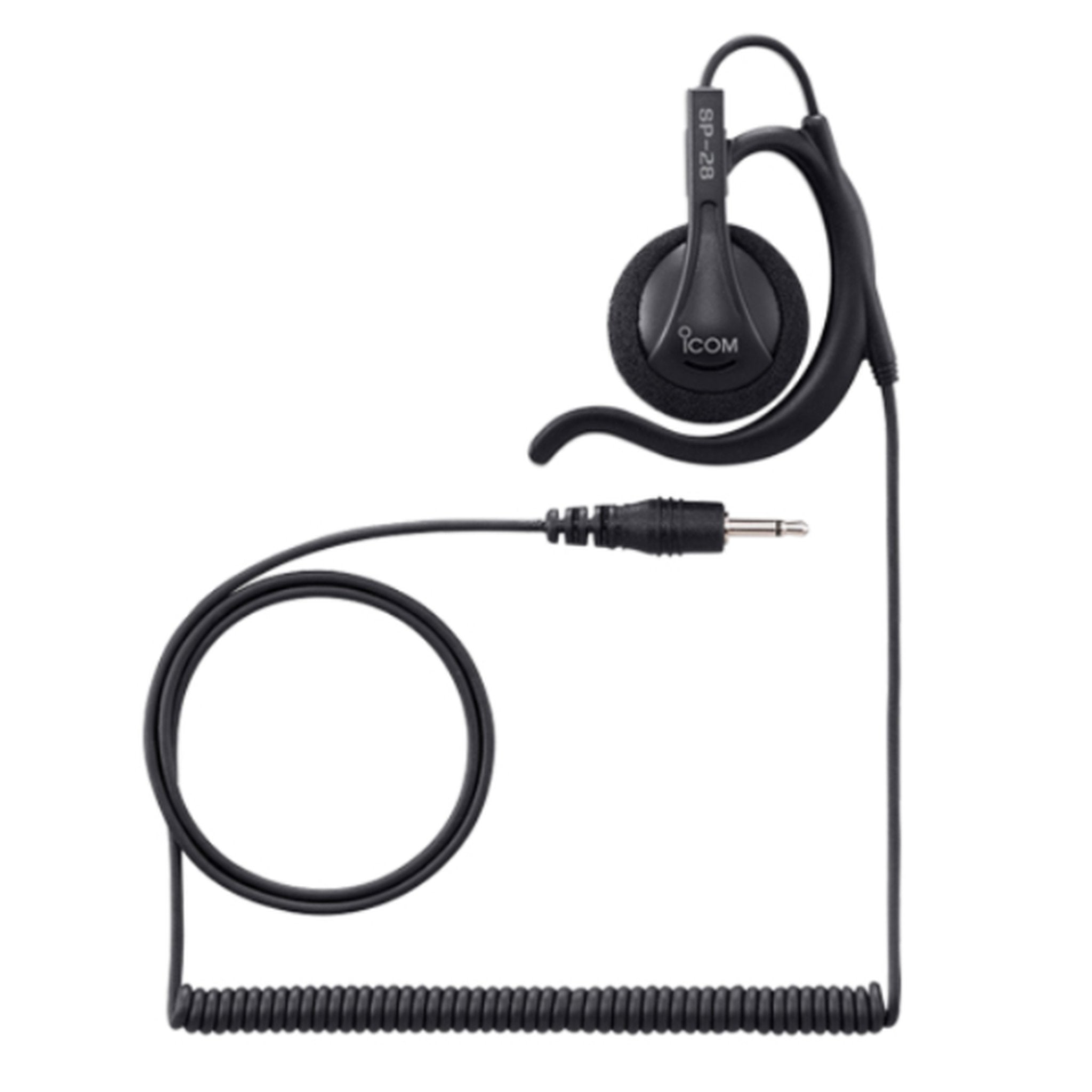 Icom SP28 Earhook Headphones with 2.5mm Jack - Lightweight Comfortable Earpiece for Motorcycle Riding, Cycling & Outdoor Sports