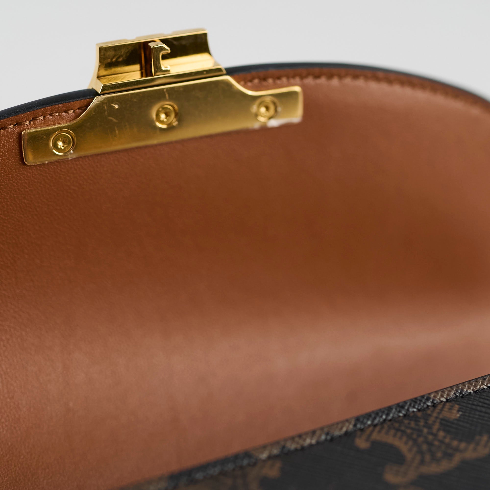 Celine Teen Triomphe Canvas Nino Bag in Tan - Stylish Crossbody Purse for Women, Perfect for Everyday Use, Work & Travel