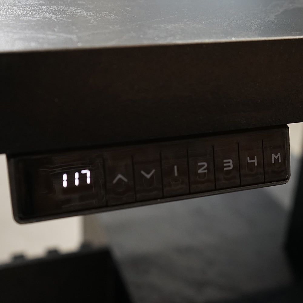 DAXTON 200cm Black Executive Desk with Left Return & Lift Mechanism - Perfect for Home Office & Professional Workspaces