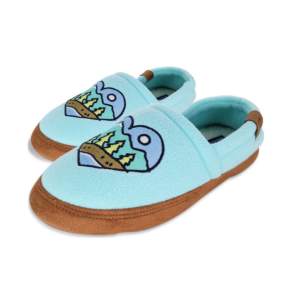 Life is Good Women's Moccasin Slippers - Soft Suede & Fleece Closed Back House Shoes with Non-Slip Rubber Soles for Indoor/Outdoor Wear - Cozy Winter Slippers for Home, Office & Travel - Available in Multiple Colors & Patterns