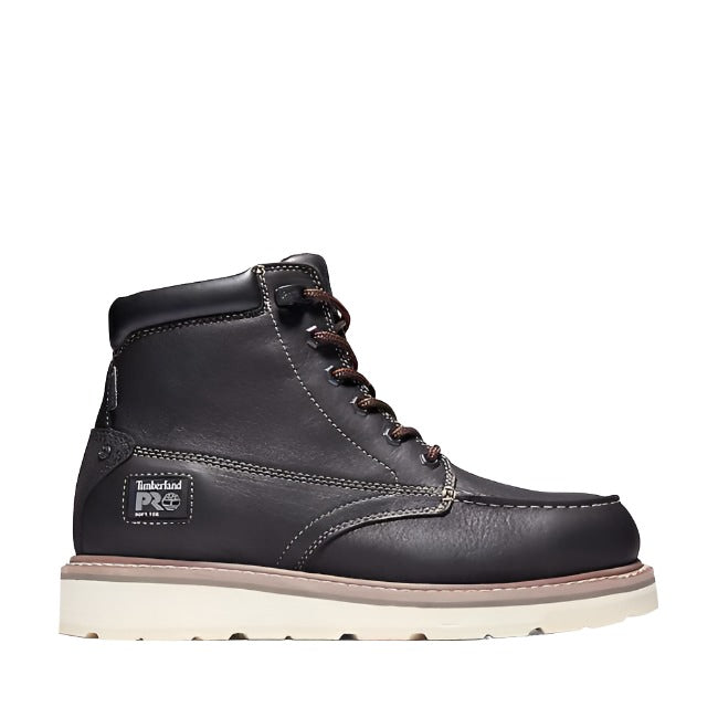 Men's Gridworks 6 Waterproof Work Boots - Black Steel Toe Safety Shoes for Construction & Outdoor Work - Durable Non-Slip Work Boots for Men in Industrial, Warehouse & Landscaping Jobs