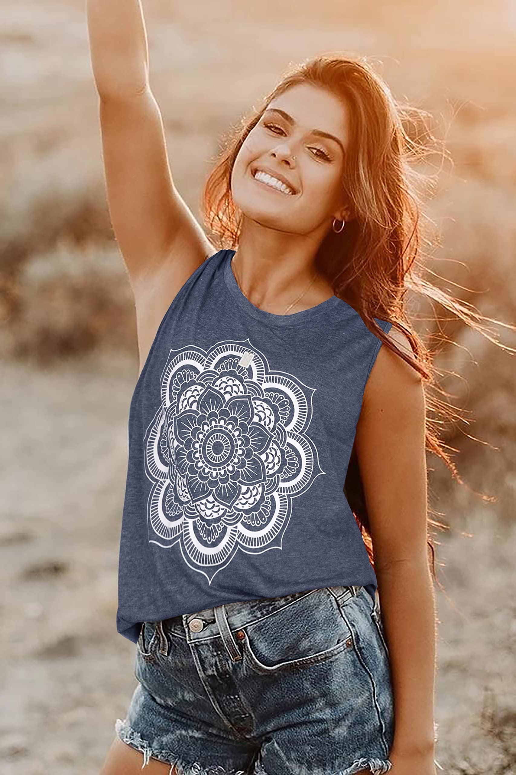 Women's Sleeveless Loose Tank Tops - Summer Casual Tunic Blouses & T-Shirts for Beach, Yoga, and Everyday Wear