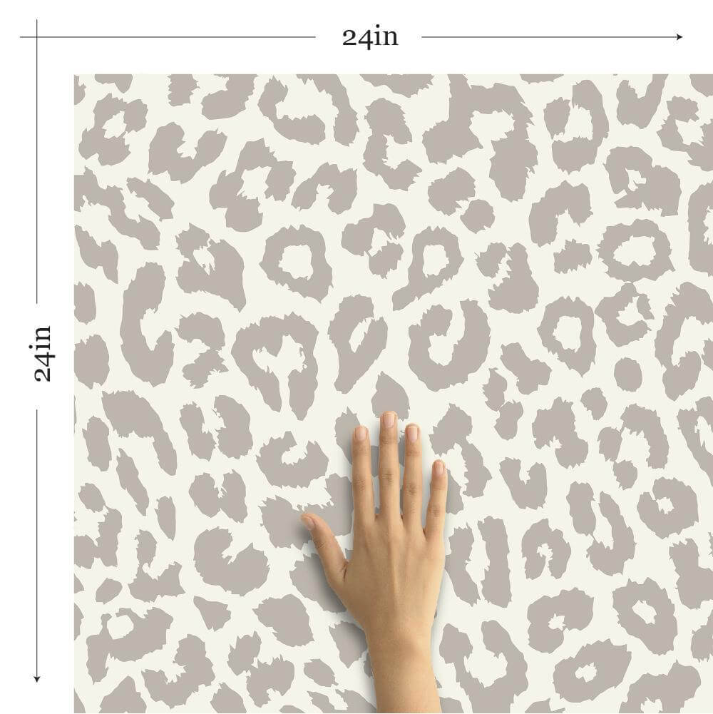 Self-Adhesive Animal Print Wallpaper - Peel & Stick Removable Tan Faux Fur Pattern Wall Covering for Bedroom, Living Room, Nursery Decor