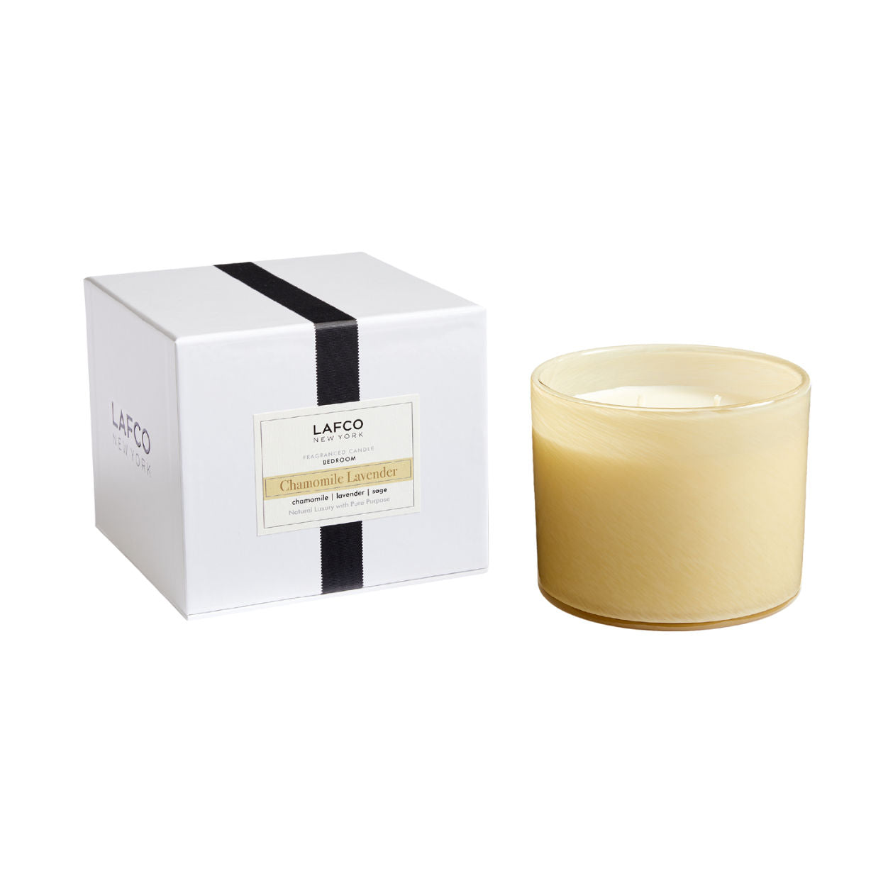 Premium Chamomile Lavender Scented Candle - Natural Soy Wax, Long-Lasting Aromatherapy for Relaxation & Stress Relief - Perfect for Bedroom, Bathroom & Meditation Spaces