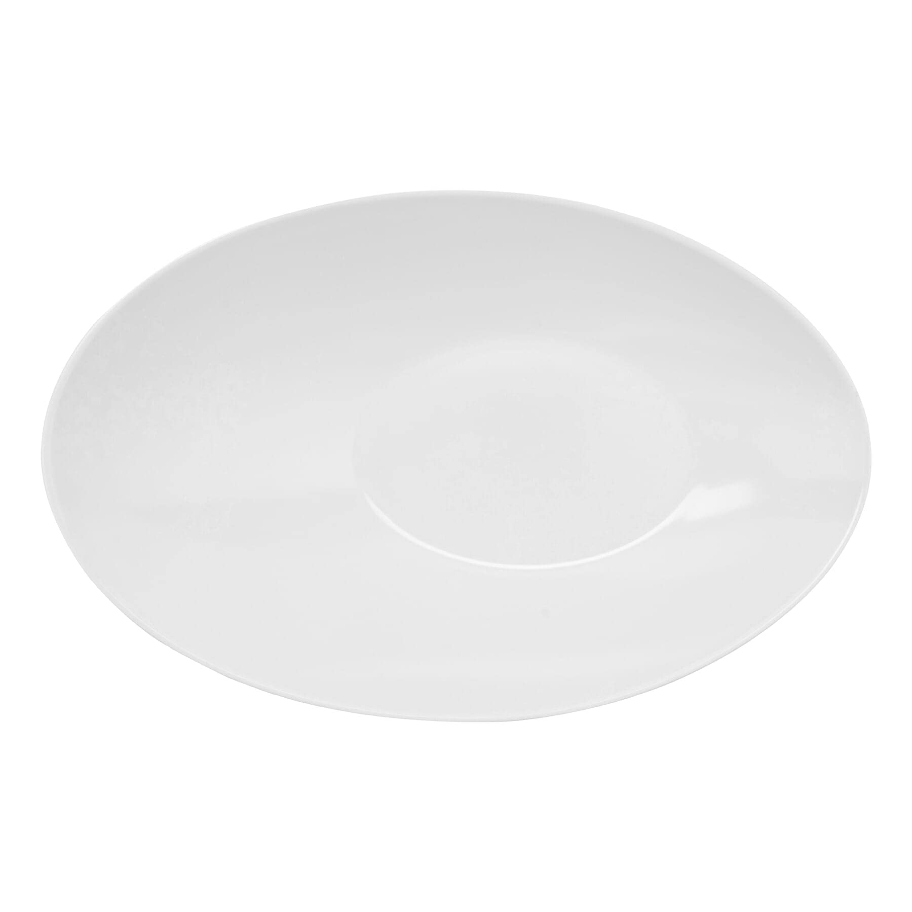 G.E.T. B-797-W White 1 Quart Angled Oval Cascading Serving Bowl - Perfect for Salads, Snacks, Pasta, Fruit & Entertaining - Elegant Tableware for Dinner Parties, Buffets & Home Decor