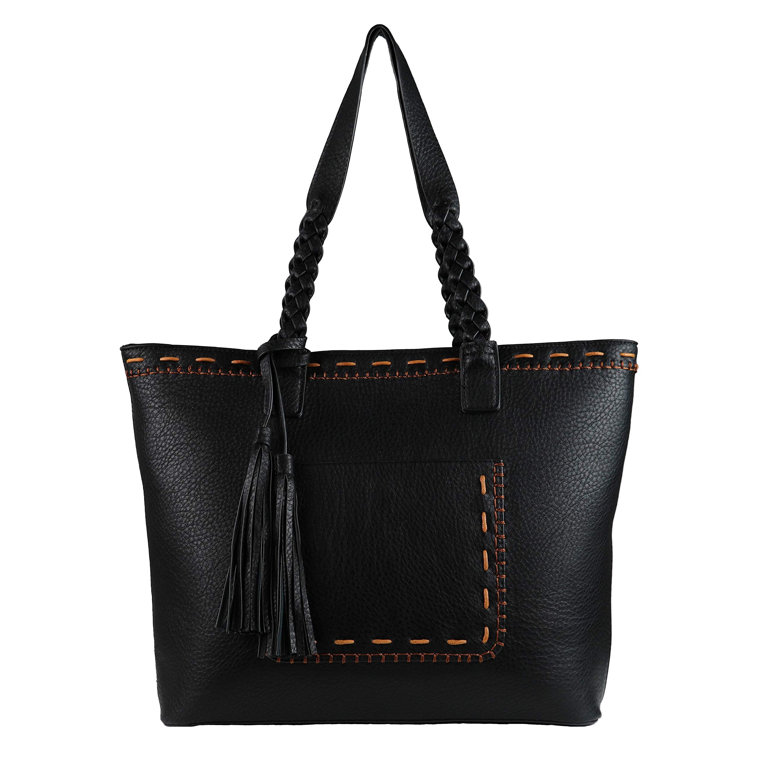Concealed Carry Purse for Women - Locking Cora Stitched Gun Tote with Secure Zipper Pocket | Perfect for Everyday Carry, Travel & Self-Defense