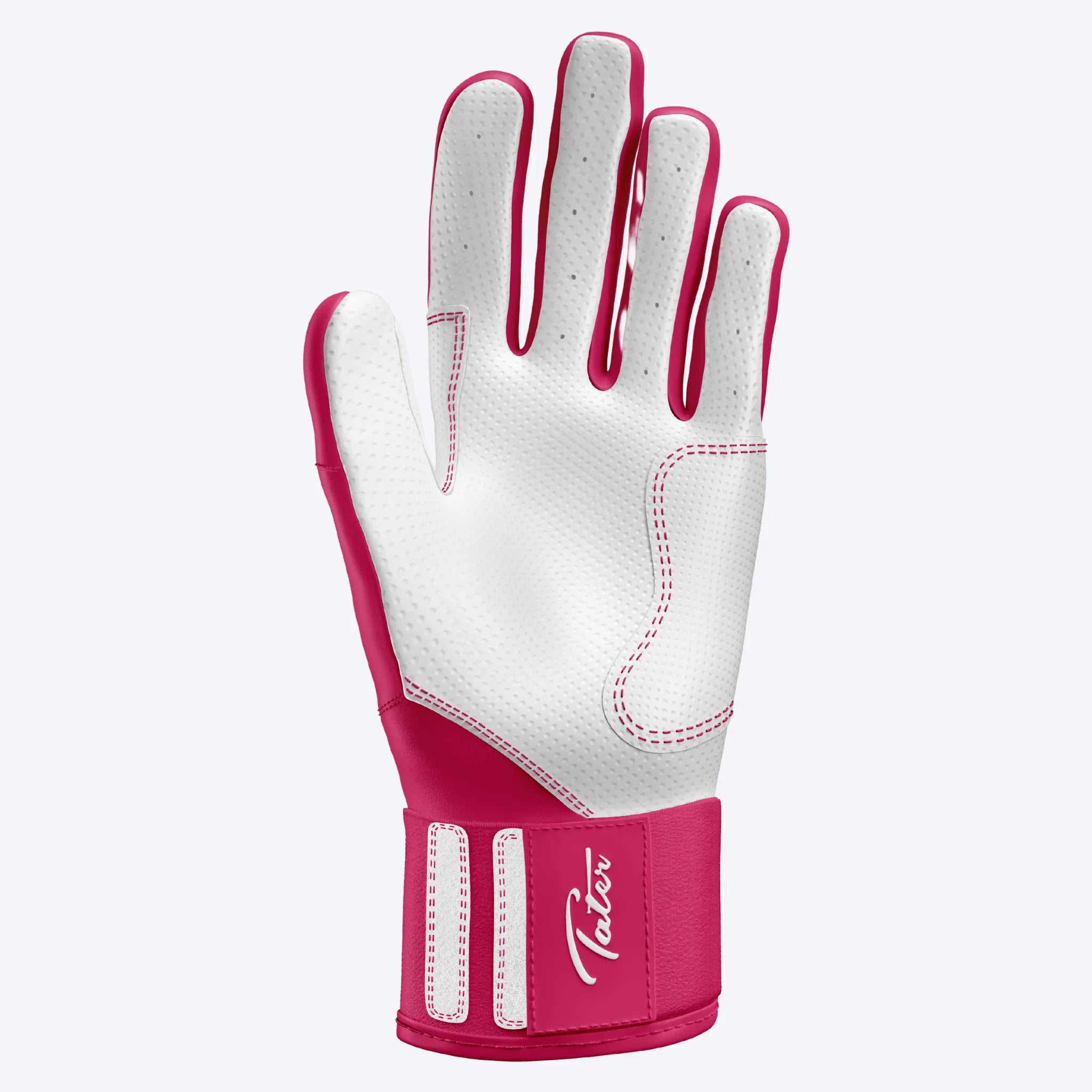 Long Cuff Batting Gloves for Baseball & Softball - Bubblegum Pink | Durable Grip & Wrist Support | Perfect for Training, Games & Outdoor Sports