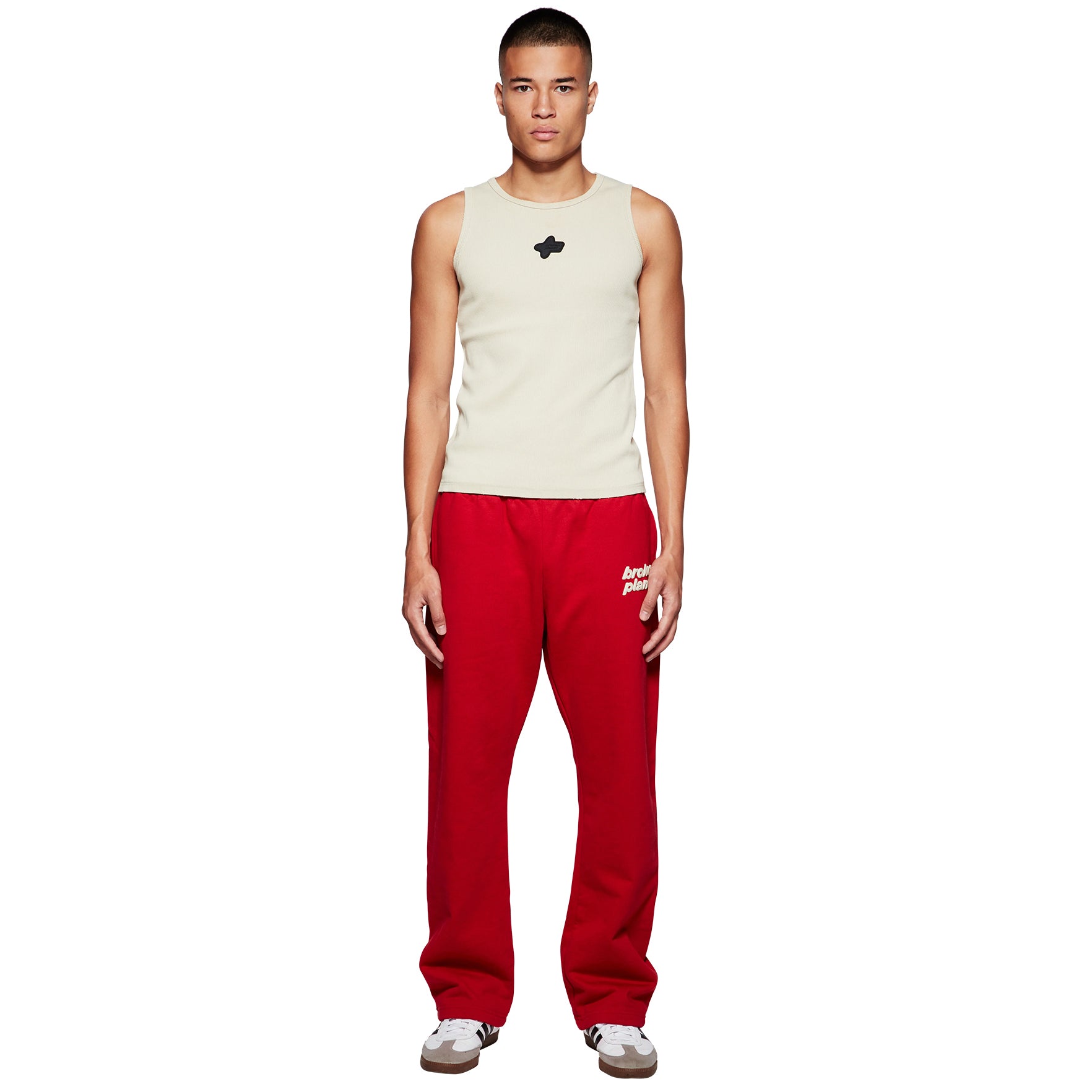 Broken Planet Straight Leg Ruby Red Sweatpants for Men & Women - Comfortable Cotton Joggers for Casual Wear, Lounge & Gym - Trendy Streetwear Sweatpants