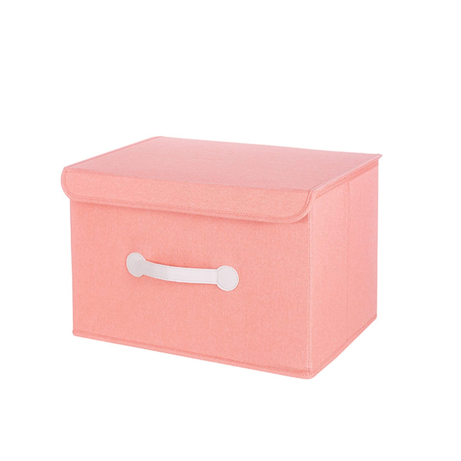 Comigeewa Foldable Storage Bins with Lid & Handles - Linen Fabric Collapsible Storage Cubes Organizer Basket for Closet, Nursery, Office & Home Organization