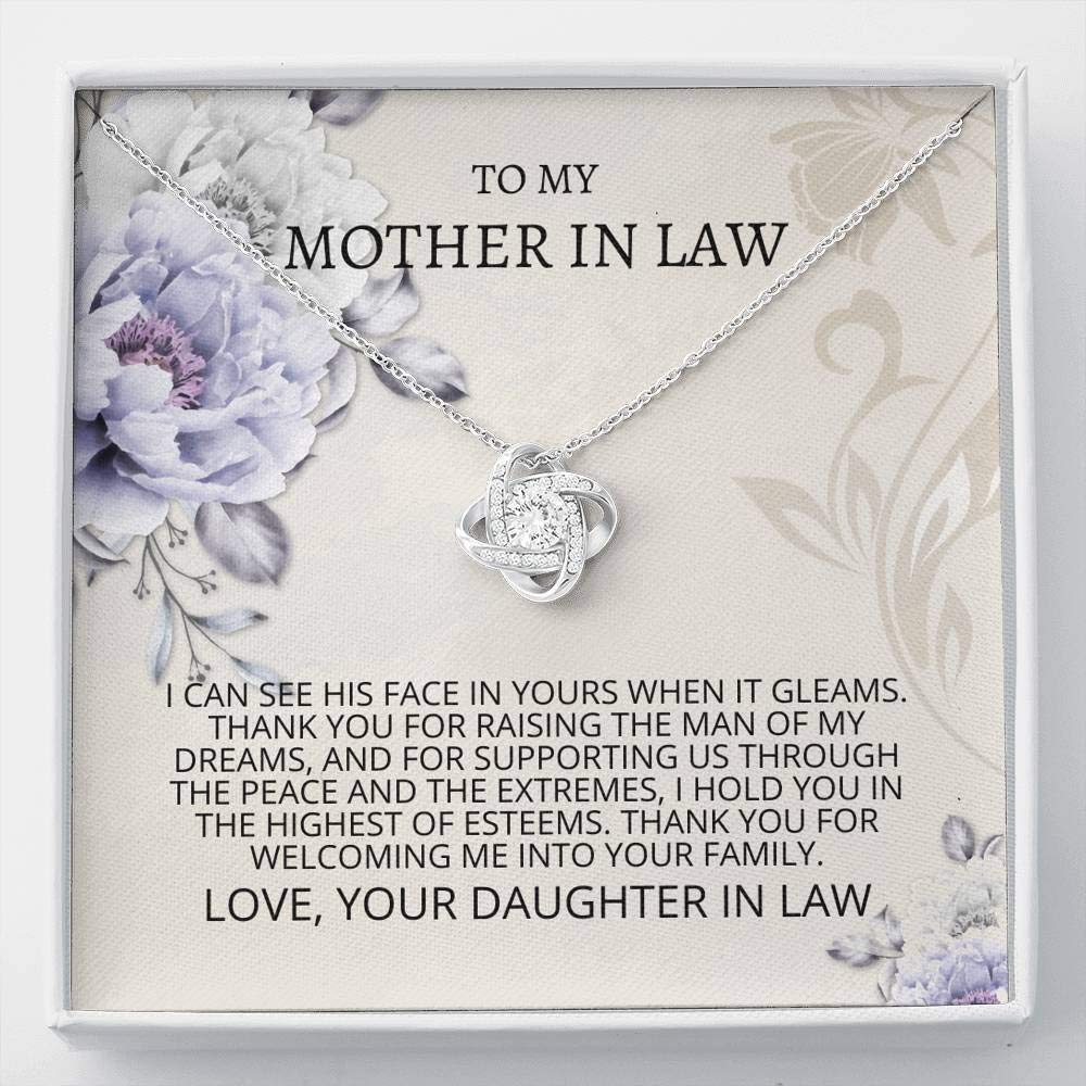 Love Knot Necklace for Mother-in-Law - Perfect Mom Gift for Wedding & Mother's Day