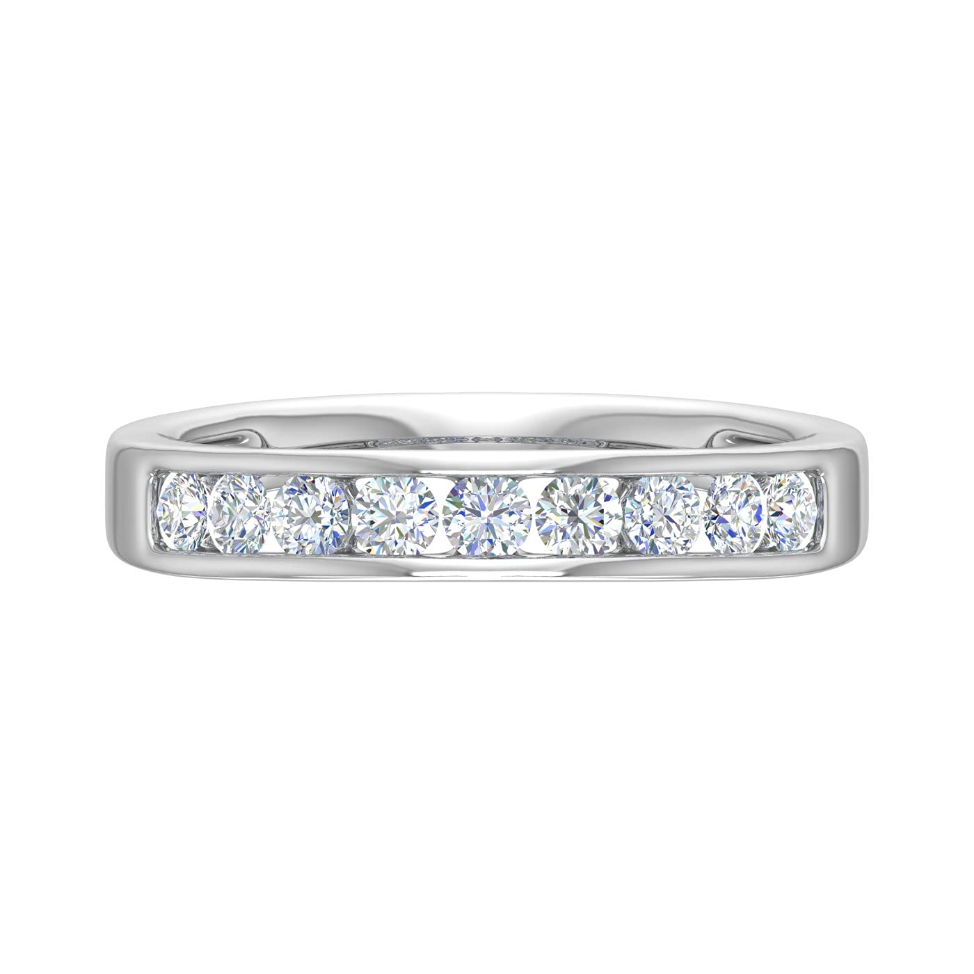 1/2 Carat Channel Set Diamond Wedding Band Ring in 14K Gold - Elegant Bridal Jewelry for Women, Anniversary & Engagement Gift - Perfect for Weddings, Proposals & Special Occasions