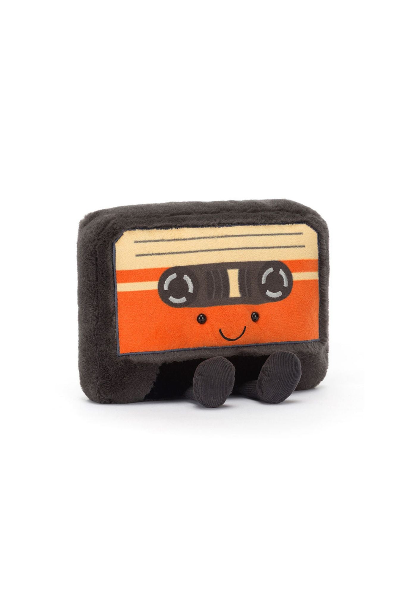 Jellycat Amuseables Cassette Tape Plush Toy - Soft & Cute Stuffed Animal for Music Lovers, Collectors & Gift Giving - Perfect for Bedroom Decor, Nursery, and Music Themed Parties