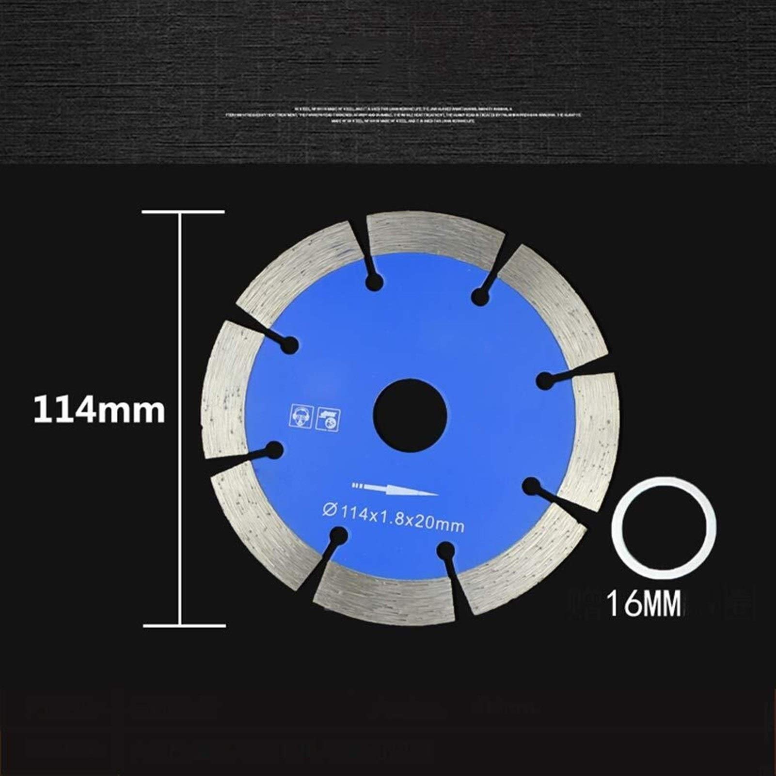 4.5 Inch Diamond Cutting Blade 114mm x1.2x2.0mm Segmented Grinder Disc for Concrete, Stone, Brick, Granite - Perfect for Construction, Masonry & DIY Home Renovation Projects