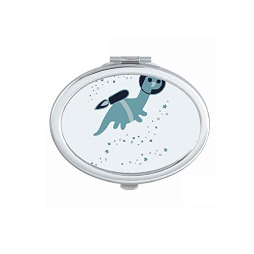 DIYthinker Universe & Alien Spacewalk Mirror - Portable Folding Double-Sided Makeup Mirror with Stand (Ideal for Travel, Home Vanity & Cosplay)