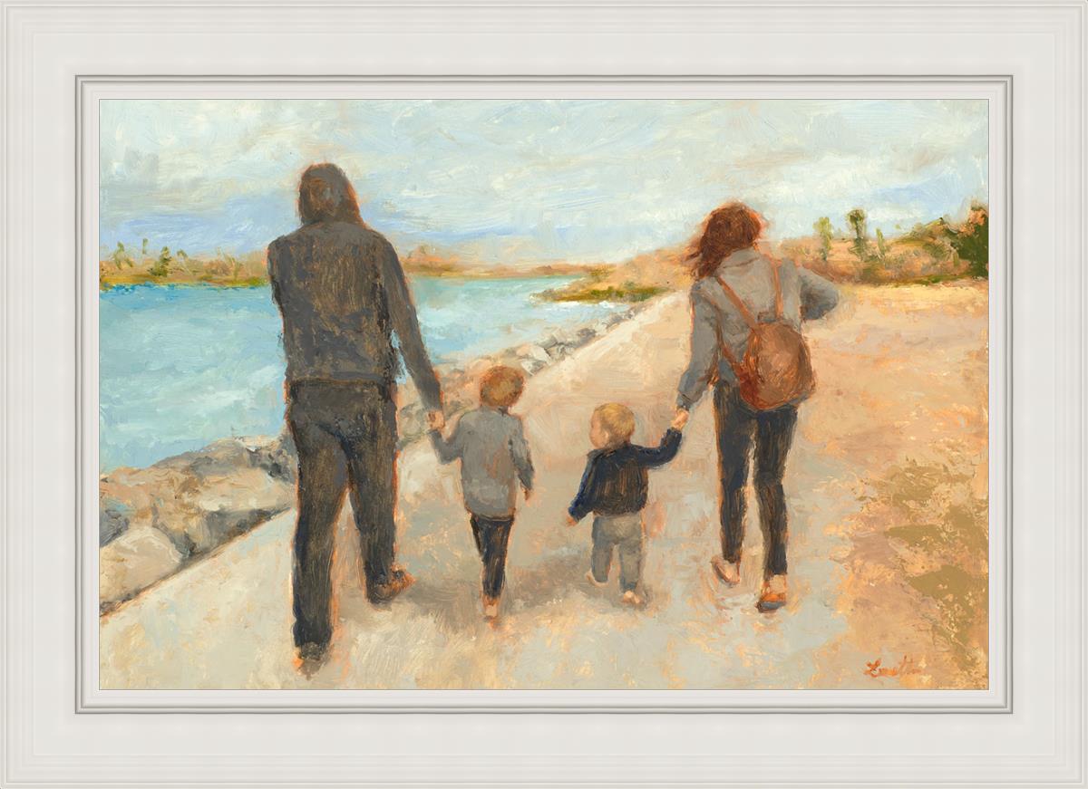 Family Walk On The Beach - Comfortable & Stylish Beach Sandals for Women, Men and Kids | Perfect for Summer Vacations, Seaside Strolls and Outdoor Adventures