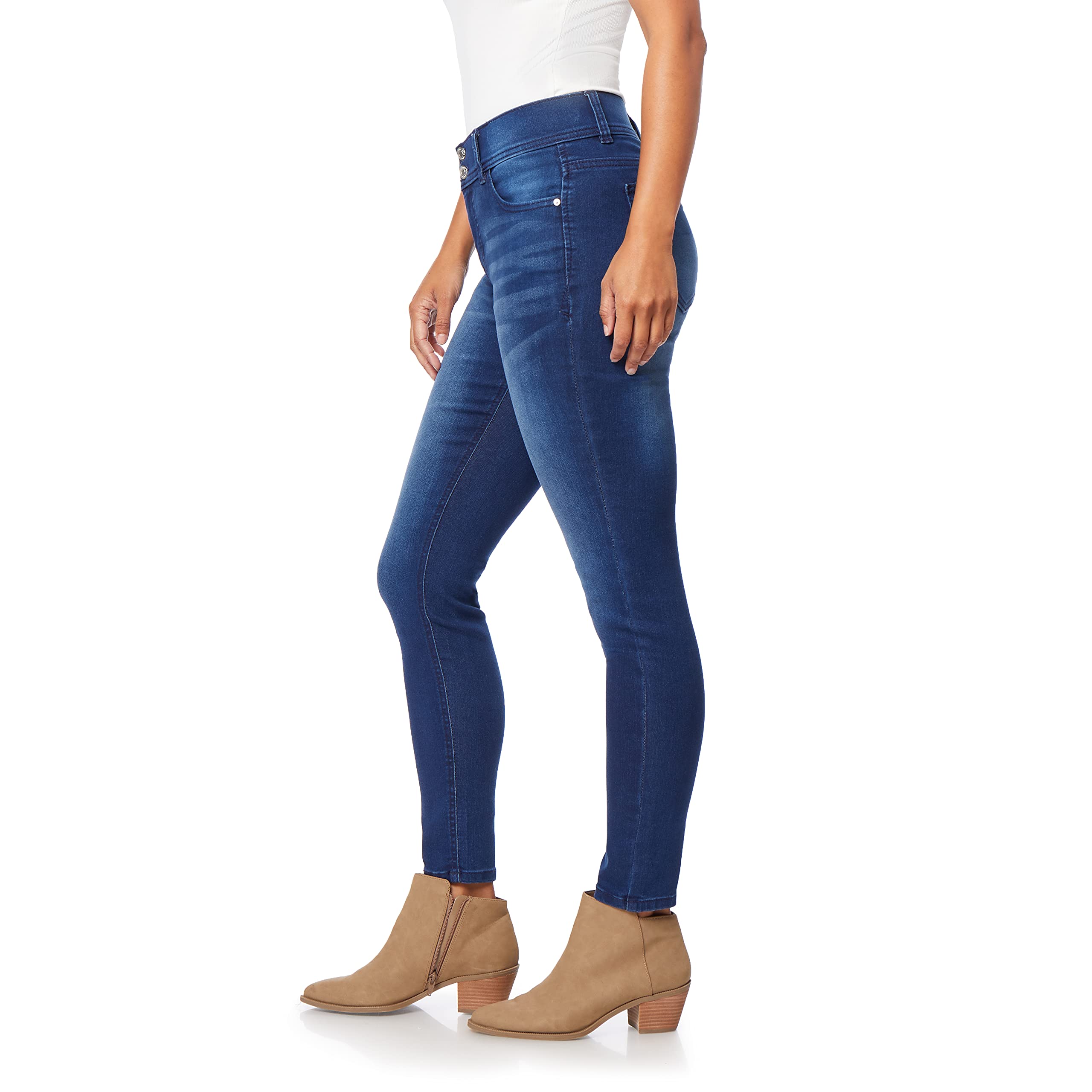 Angels Forever Young Women's Curvy Skinny Jeans - High Waist Stretch Denim Pants for Plus Size | Perfect for Casual Wear, Date Night & Office Outfits