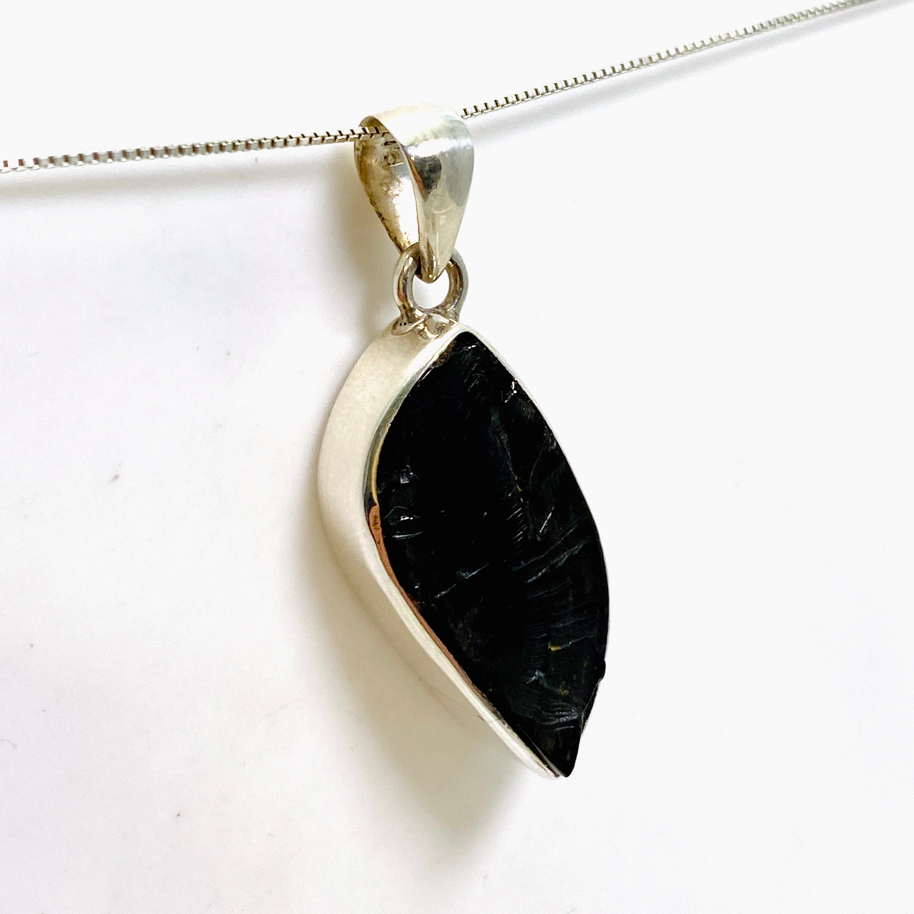 Natural Shungite Freeform Raw Pendant Necklace - EMF Protection & Healing Stone Jewelry - Perfect for Meditation, Energy Cleansing & Spiritual Wellness