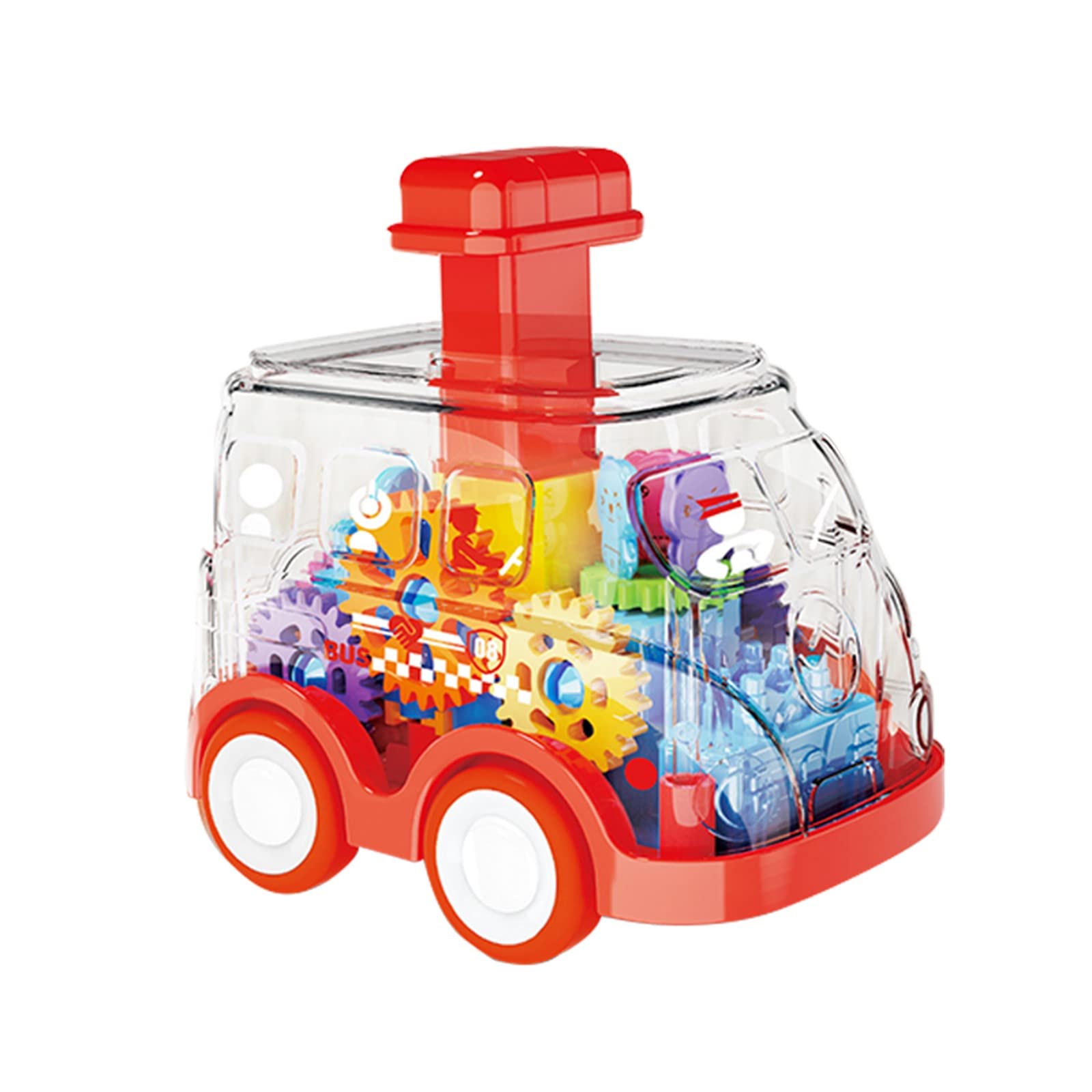 Transparent Press & Go Toy Car for Toddlers 1-3 Years - Birthday Gift for Boys & Girls - Playtime Fun