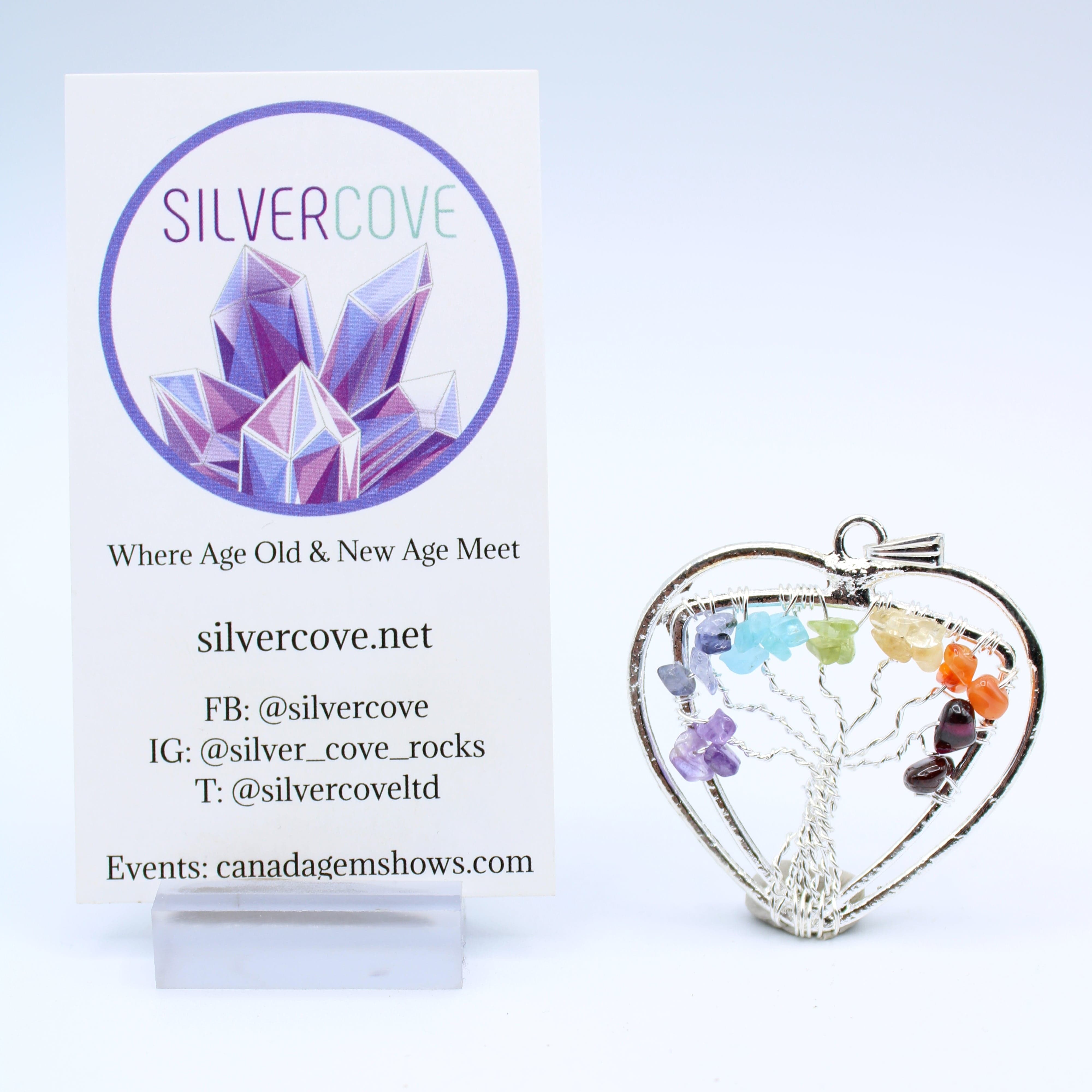 Chakra Heart Tree of Life Pendant Necklace - Spiritual Healing Jewelry for Meditation, Yoga & Energy Balance - Perfect for Mindful Gifts & Holistic Wellness
