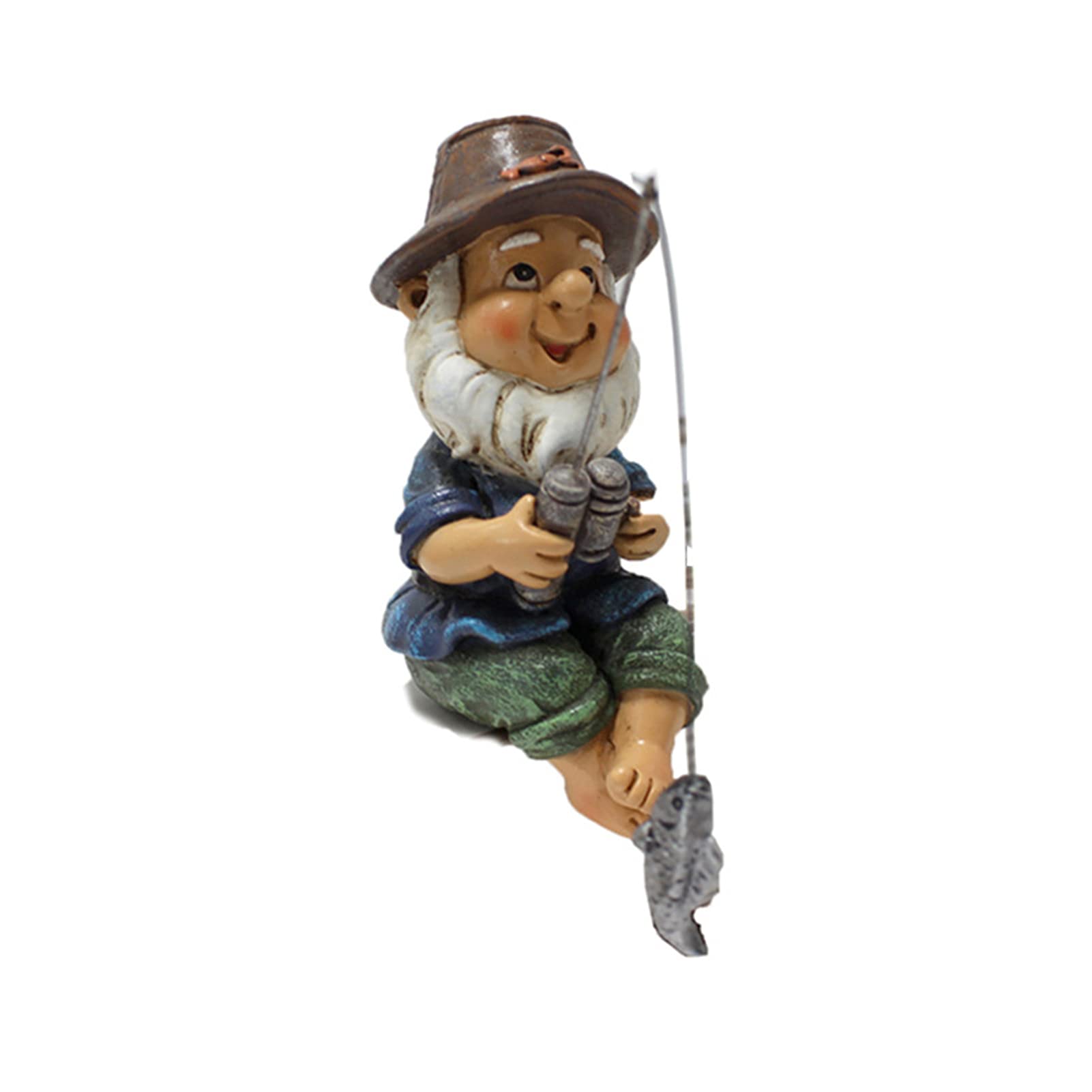 ZTGD Handmade Resin Fishing Man Statue - Adorable Garden Decor, Outdoor Ornament for Patio, Yard & Fishing Enthusiasts | Perfect Gift for Anglers & Home Decoration