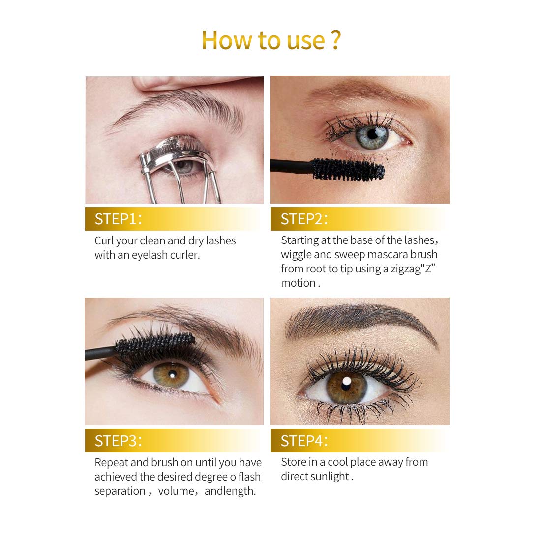 COLOR DIVA Mascara - Volumizing & Lengthening Waterproof Mascara for Dramatic Lashes | Perfect for Everyday Wear, Parties & Special Occasions