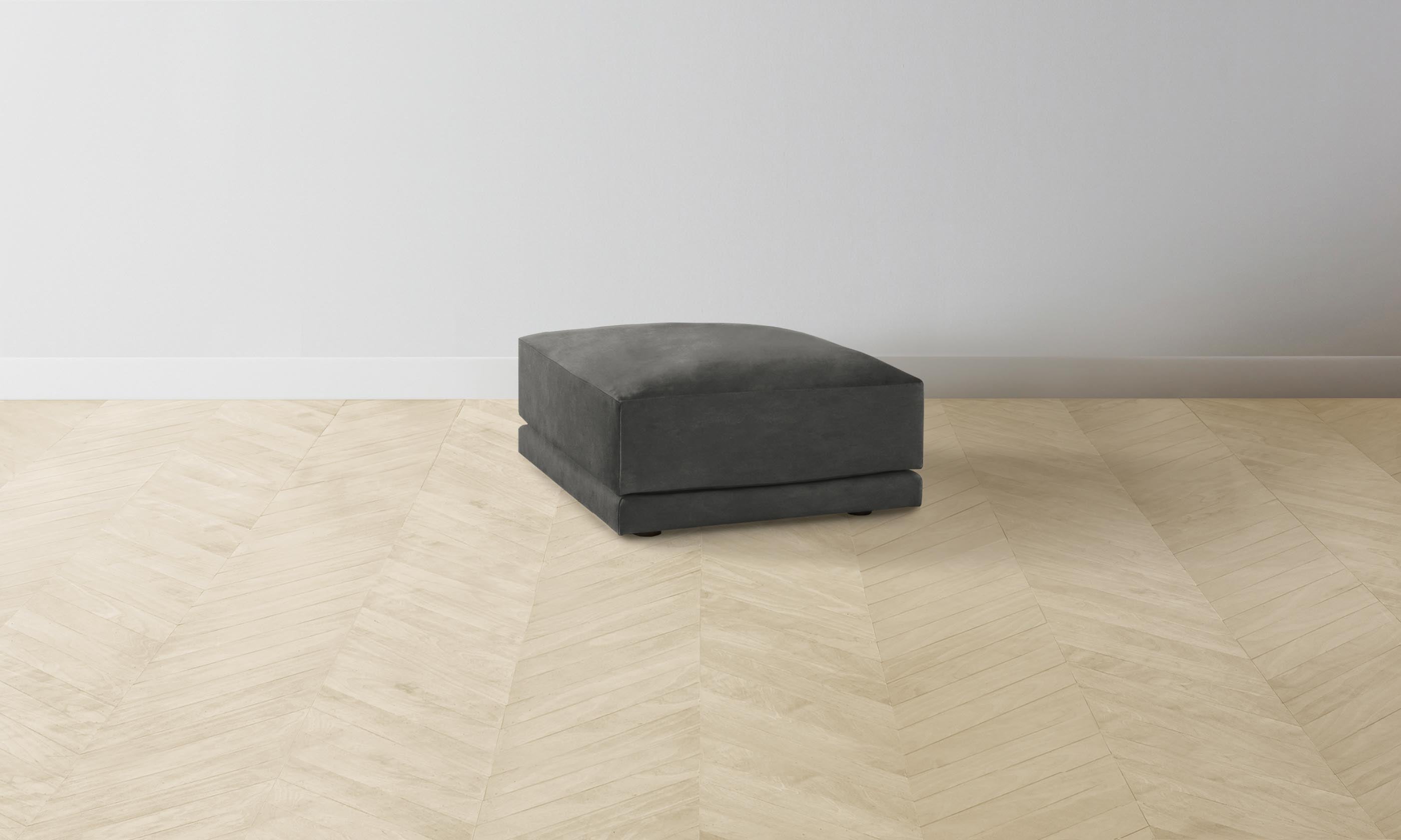 The Jones Ottoman - Premium Performance Velvet Slate Blue Storage Bench | Perfect for Living Room, Bedroom & Home Decor