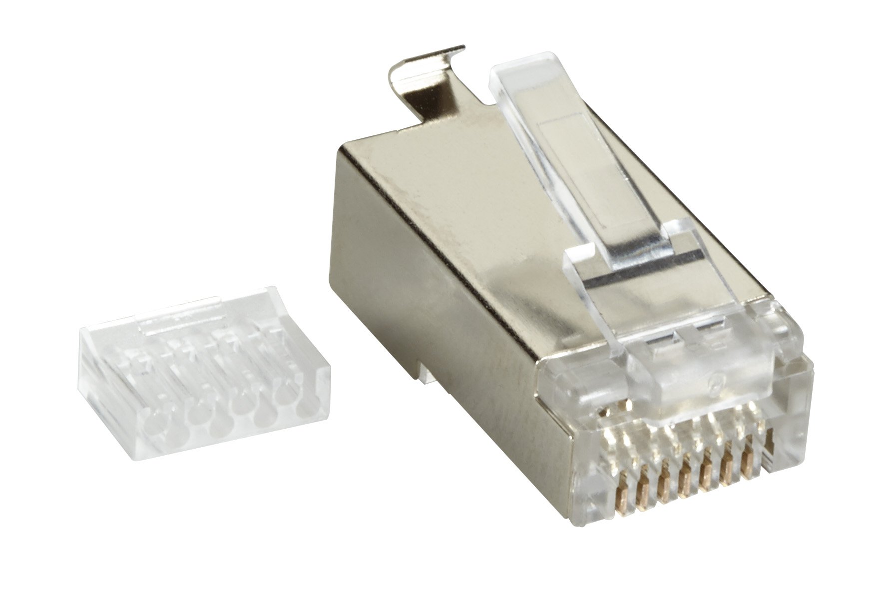 Shielded CAT6 Modular Plugs - 50 Pack for Network Installations