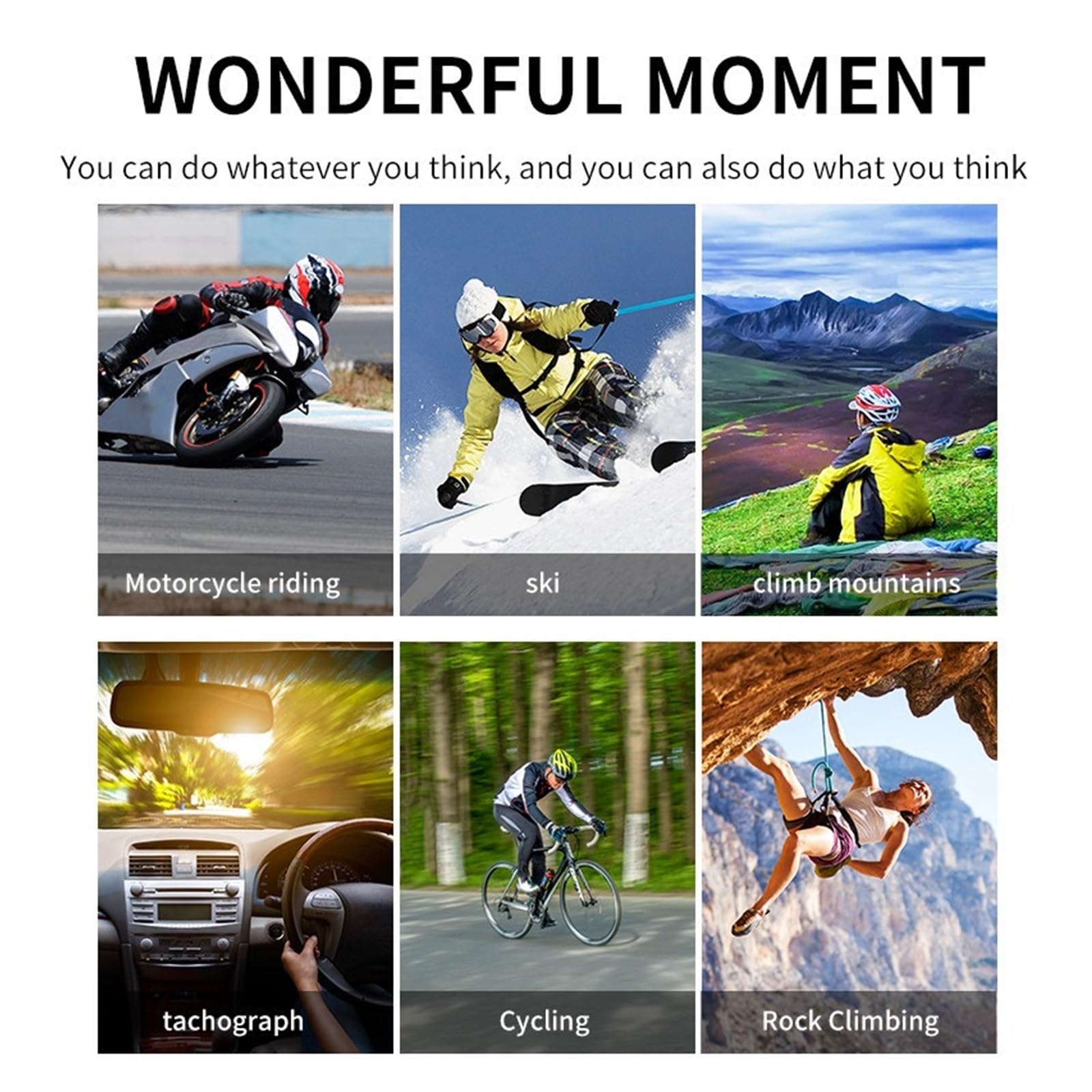 MZZYG WiFi Mini Action Camera with Remote Control, 2.0