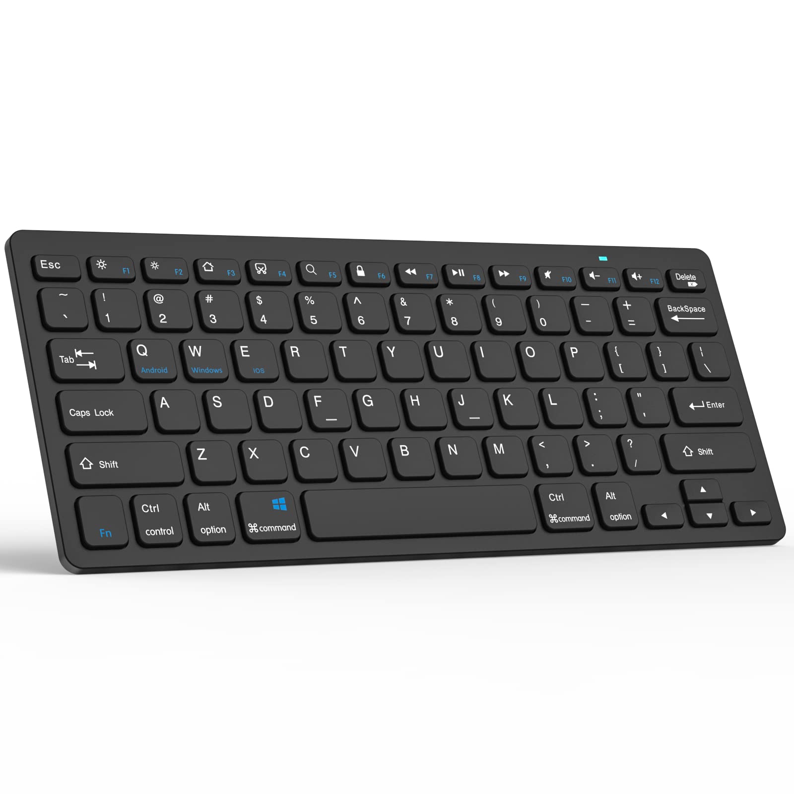 Ultra-Thin Wireless Bluetooth Keyboard for iPad 10.2 (9th/8th/7th Gen), iPad Air 5th/4th Gen, iPad Pro 11/12.9, iPad Mini, Samsung Tablets, Surface Pro, Xiaomi Pad & More - Slim Portable Design for Home Office, Travel & Coffee Shop Use - Black
