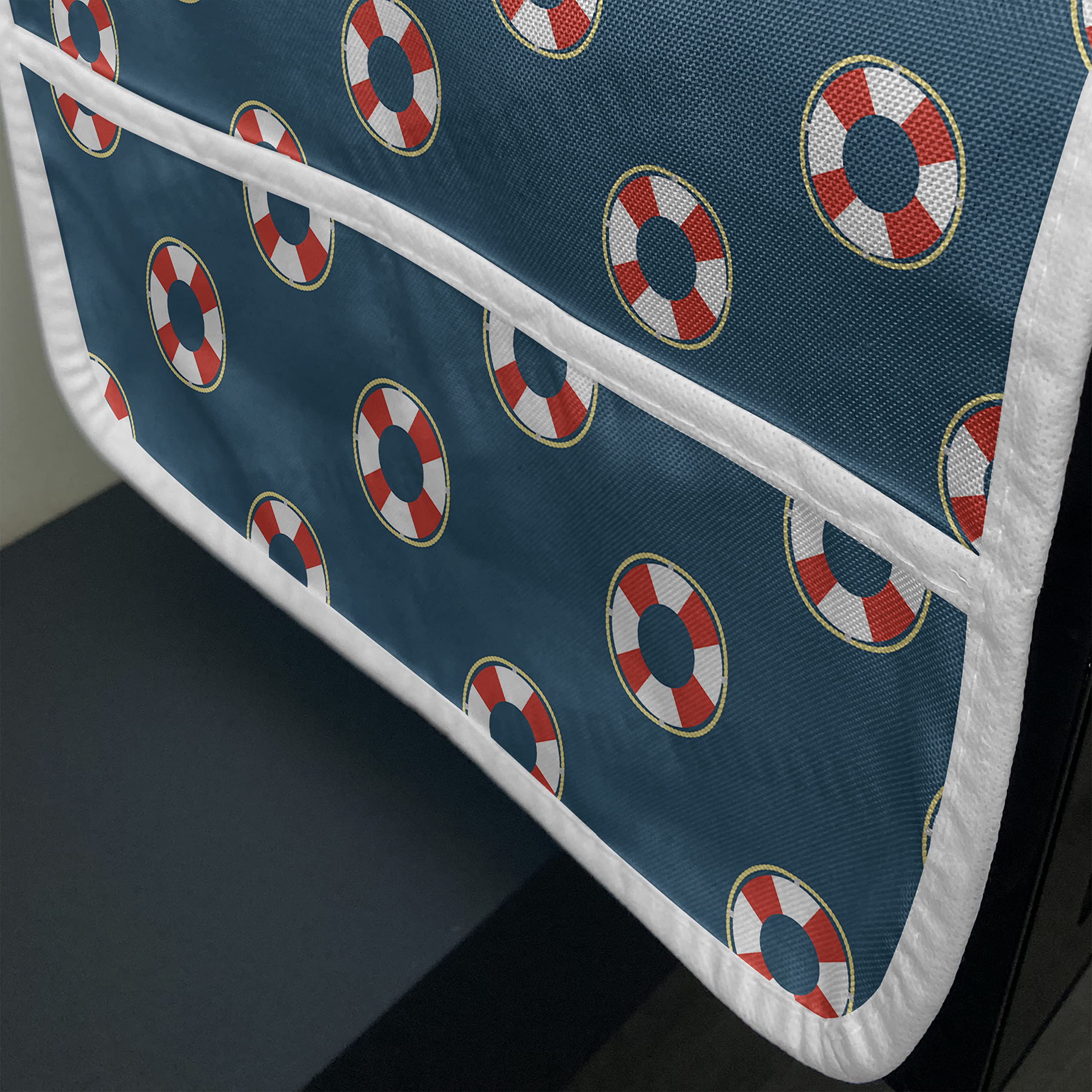 Ambesonne Waterproof Microwave Cover - Nautical Sailboat Design, 36