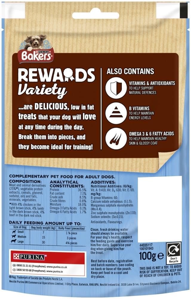Premium Baker's Dog Treats Mixed Variety - Natural & Healthy Rewards for Training (100g) - Perfect for Small & Medium Dogs, Puppies & Adult Canines